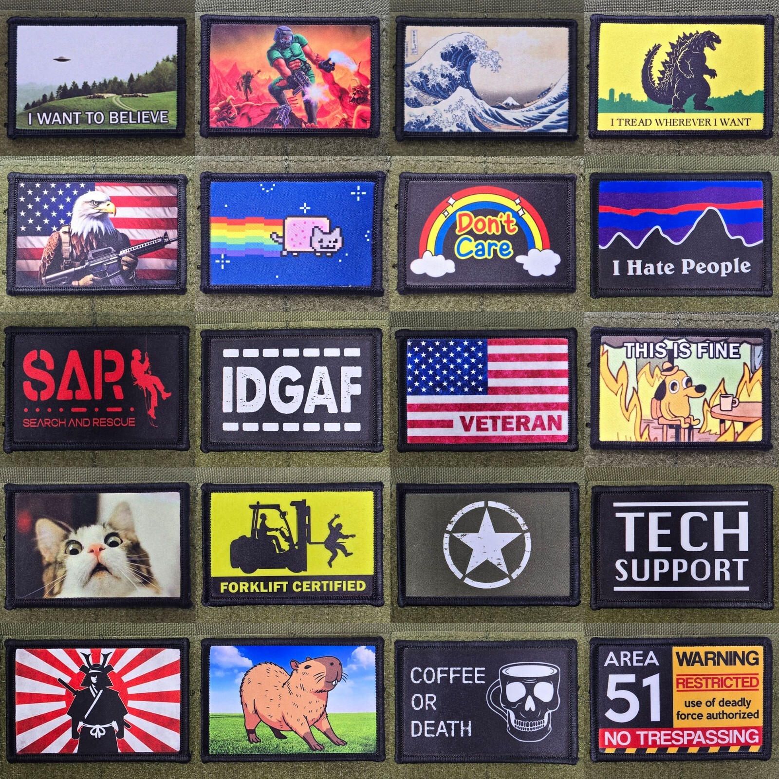 Nuke The Whales Patch 2×3 Moral Tactical Military Army USA Flag Hook & Loop