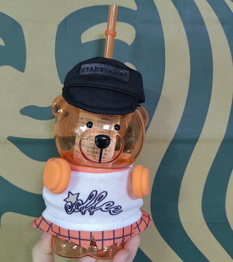 4 x Bear Cups Of New Starbucks 2026 Shanghai Limited Bear Manager Pop-up Store