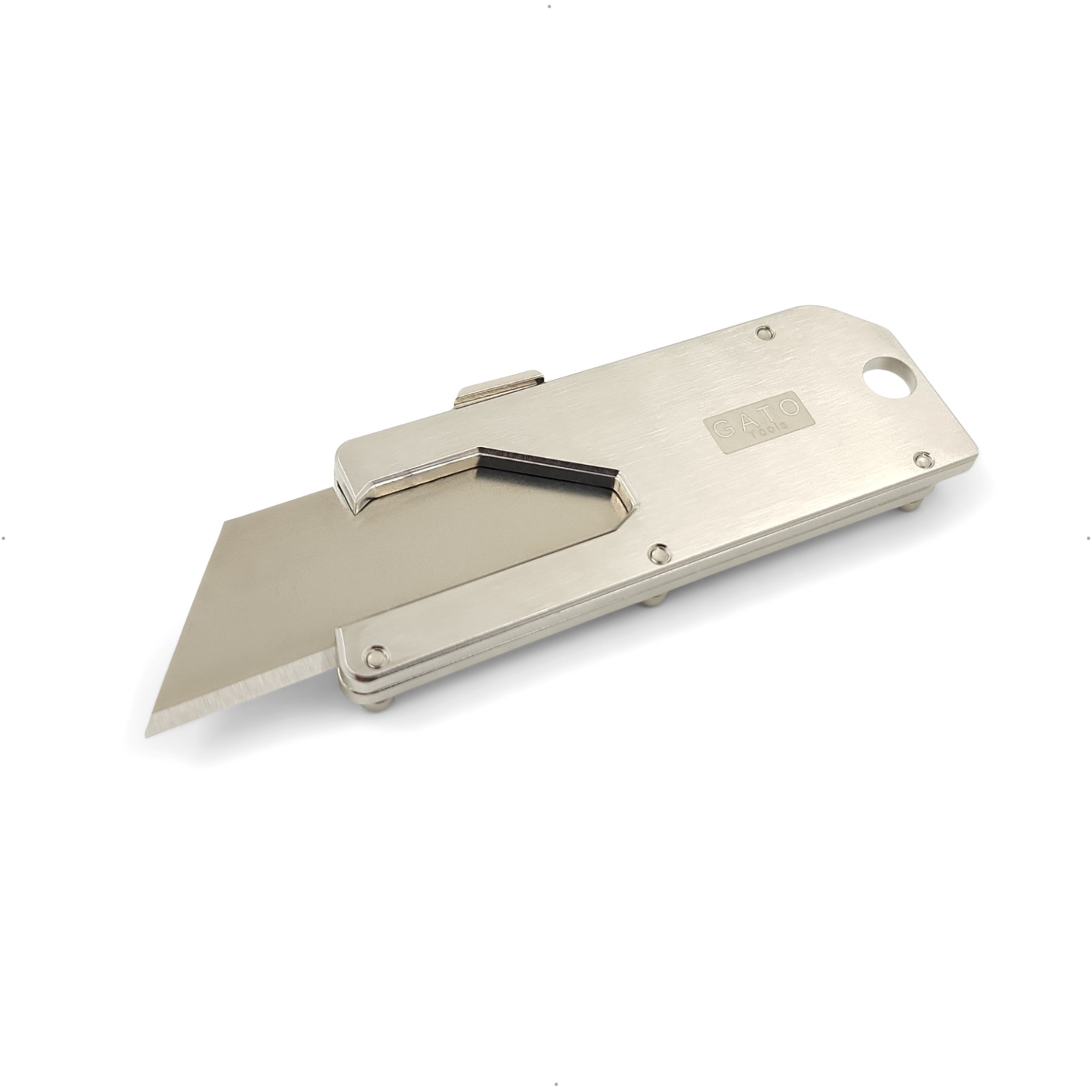 Navaja Cutter Metálico Chico y de bolsillo y llavero Auto-retráctil – K20 TOOLS