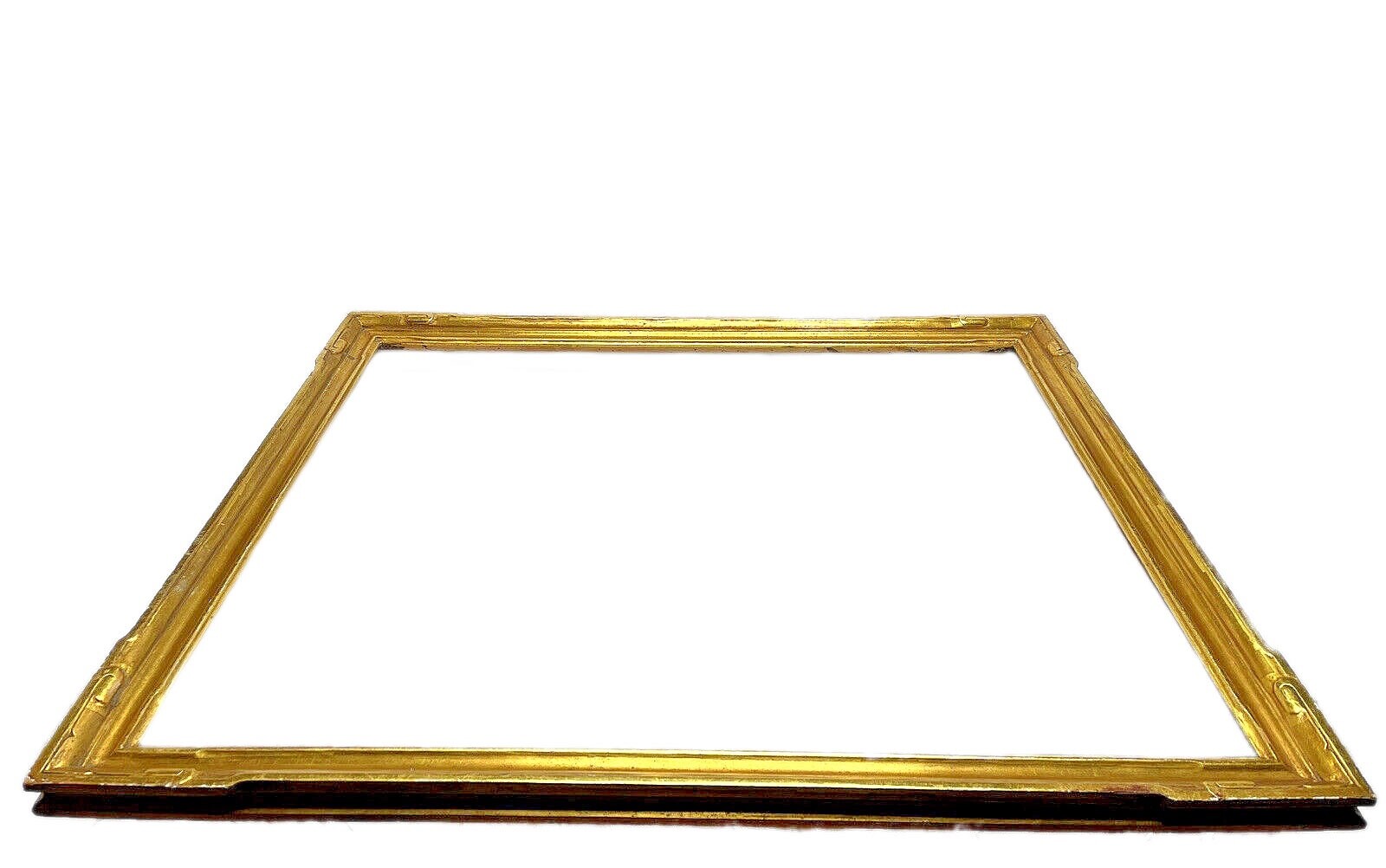 ANTIQUE TAOS SCHOOL ART NOUVEAU CARVED WOOD PICTURE FRAME GOLD GILT FITS 27”x22”