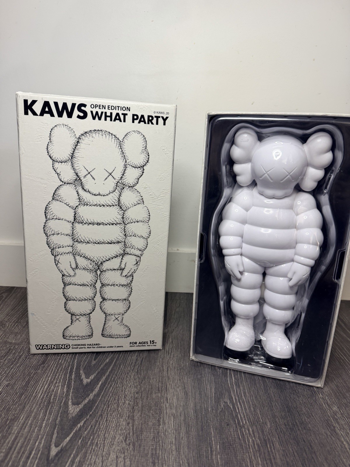 KAWS What Party White Open Edition Figure Medicom Toy w Box Vinyl Art