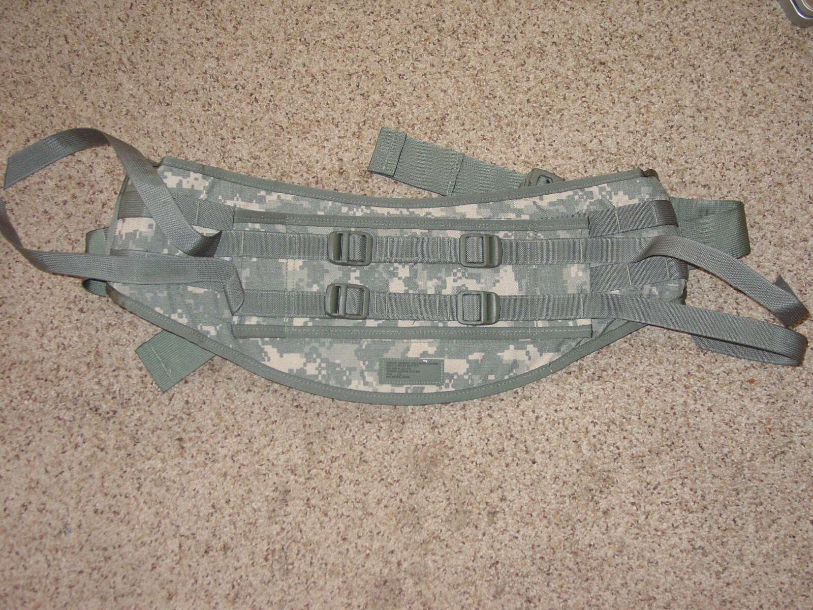 MOLLE II ACU MOLDED WAIST BELT, KIDNEY PAD FOR RUCKSACK BACKPACK NEW!