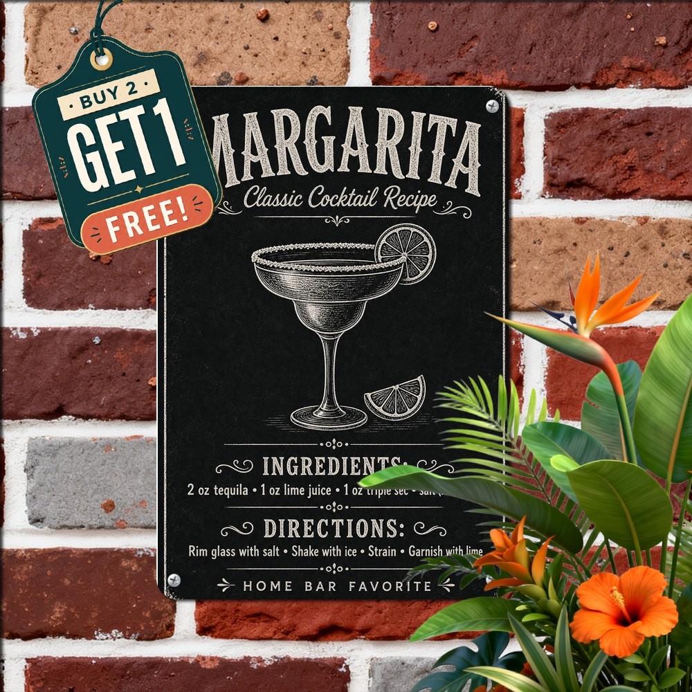 Dads Backyard Barbecue Drinks Served High Gloss Metal Tin Sign