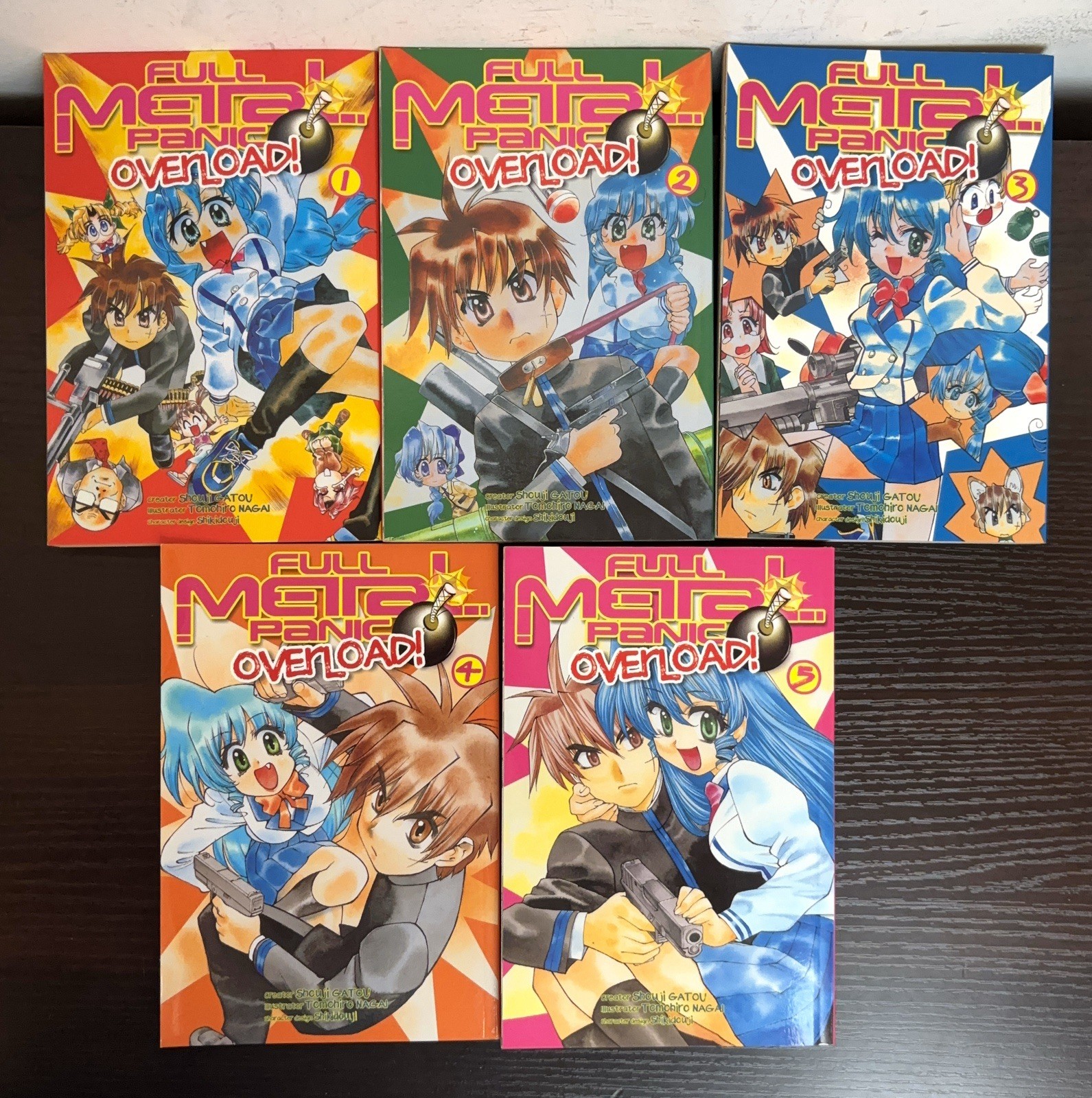 Full Metal Panic Overload Volume 1-5 1 2 3 4 5 ADV Manga English 1st Printing