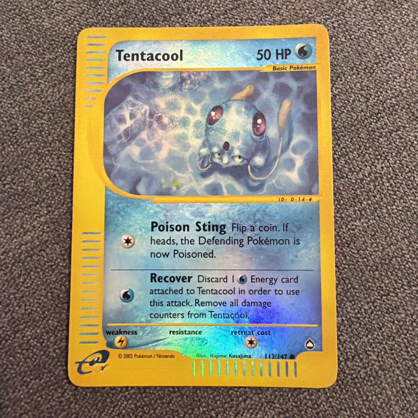 Tentacool (Reverse Holo) 113/147 Aquapolis LP Pokemon TCG