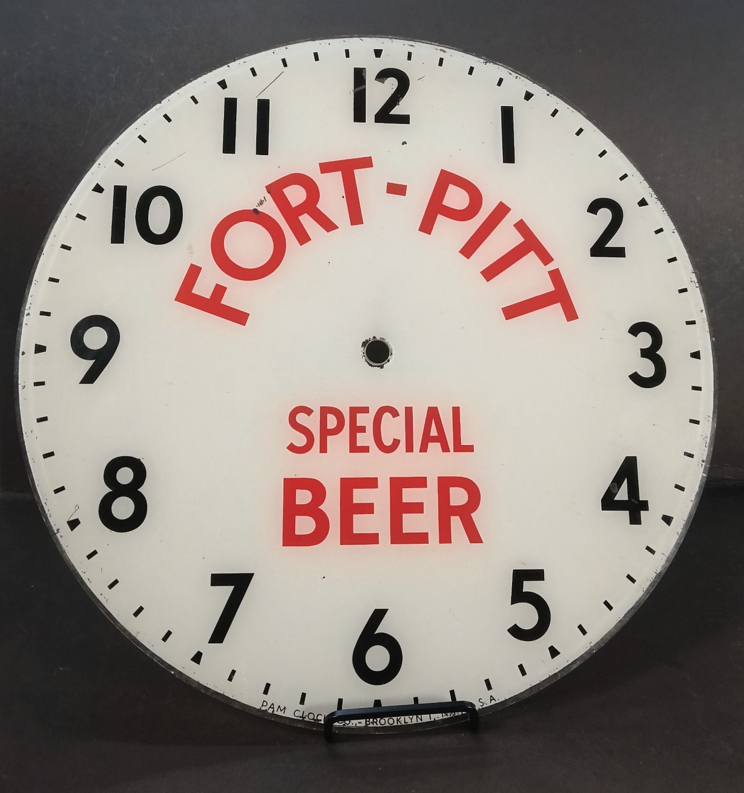 Vintage PAM 14 3/8 Glass Clock Dials RARE