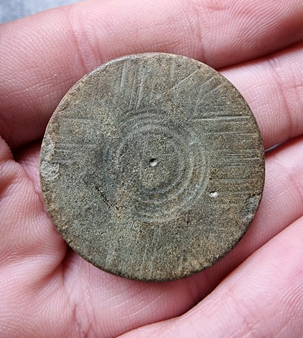 Rare Queen Anne Trade Weight Bronze Detector Find 1702-1714 Antique 34mm 25.18g
