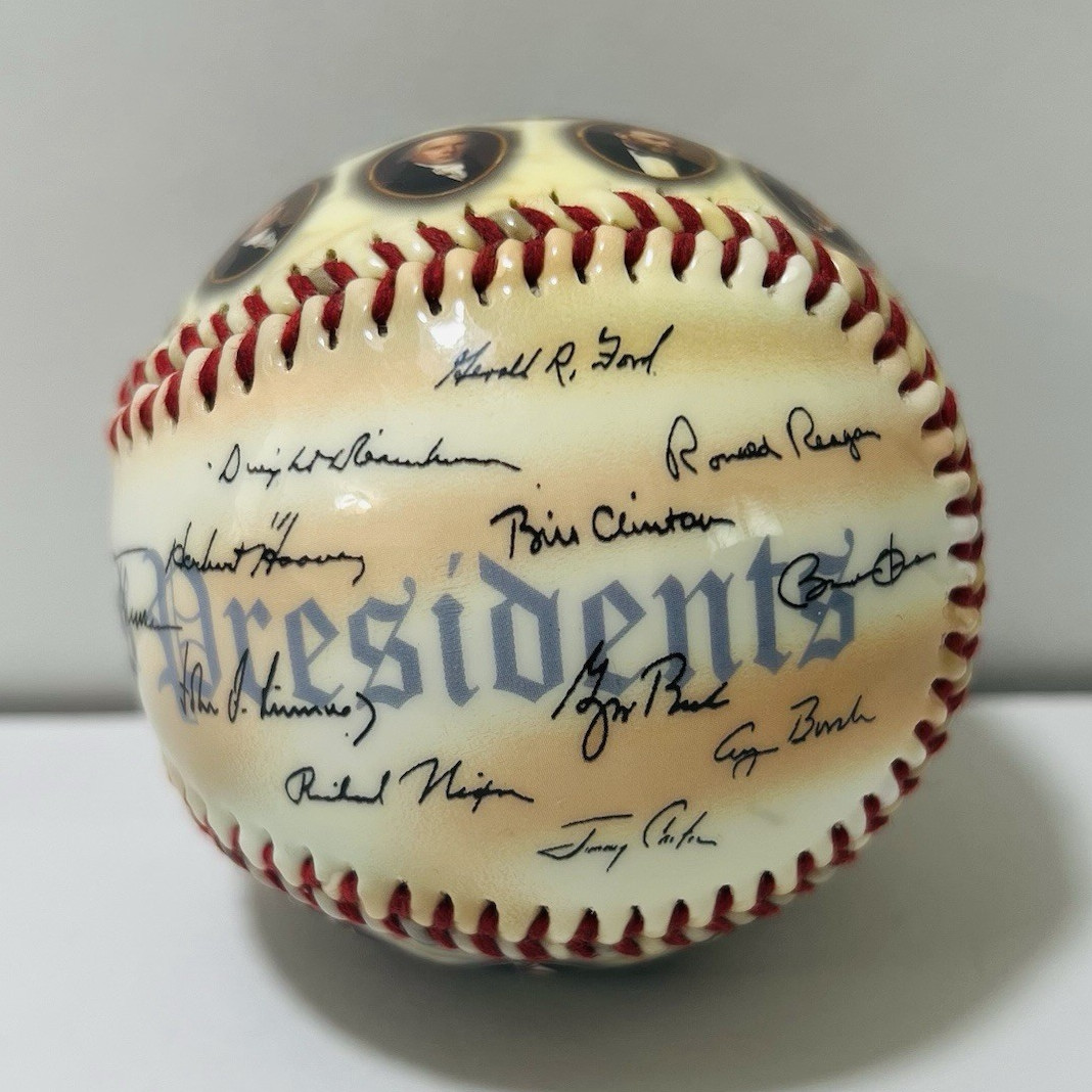 US Presidents Politics Commemorative Baseball w/ Facsimile Signatures