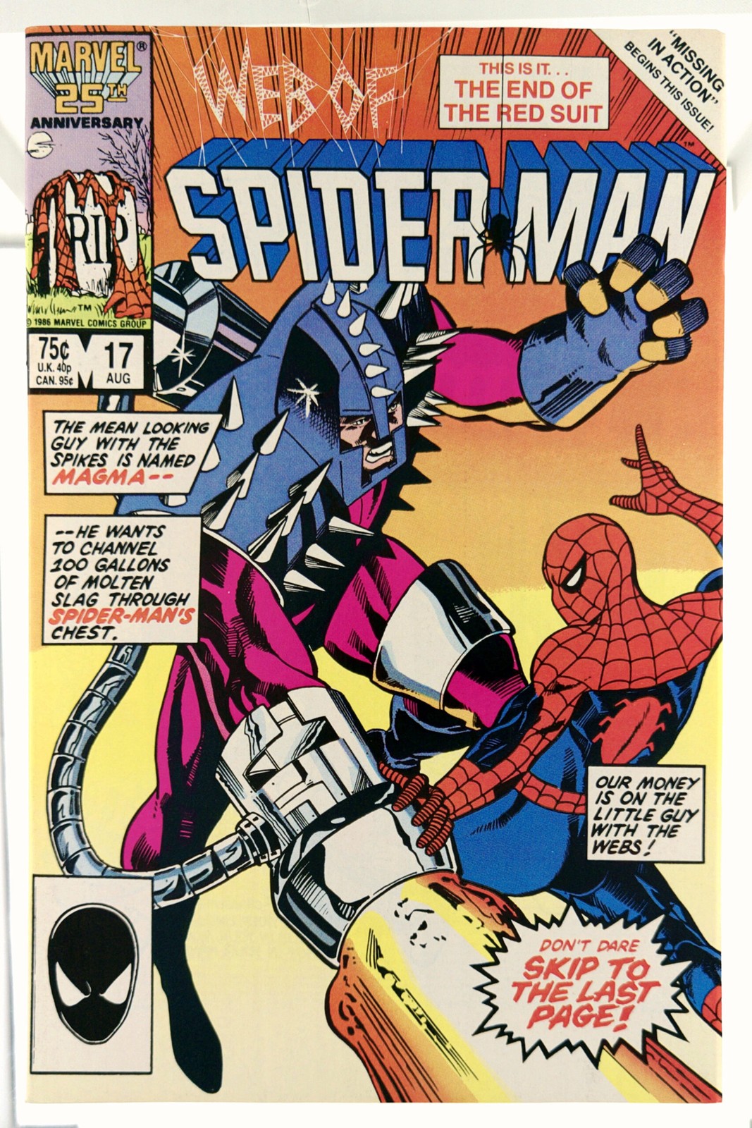 Web of Spider-Man #17 1986 Marvel Comics VF/NM Comic Book Direct Edition