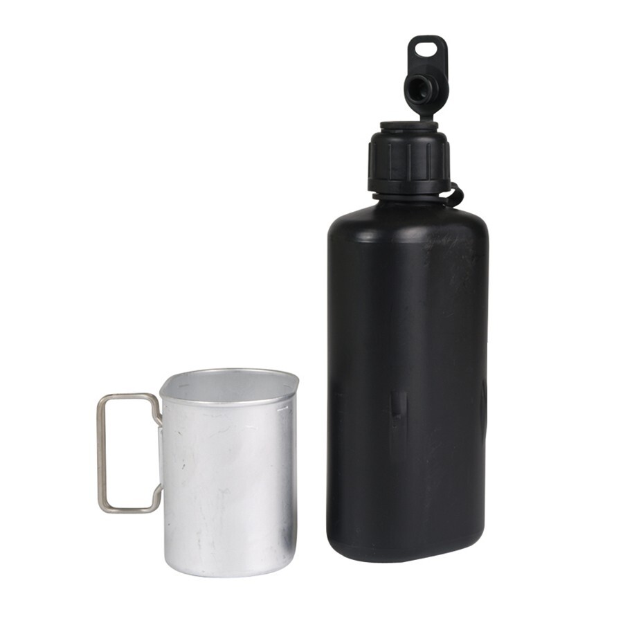 Swiss M84 Field Canteen and Cup Set – 0.8L Water Bottle and Aluminum Cup VGC