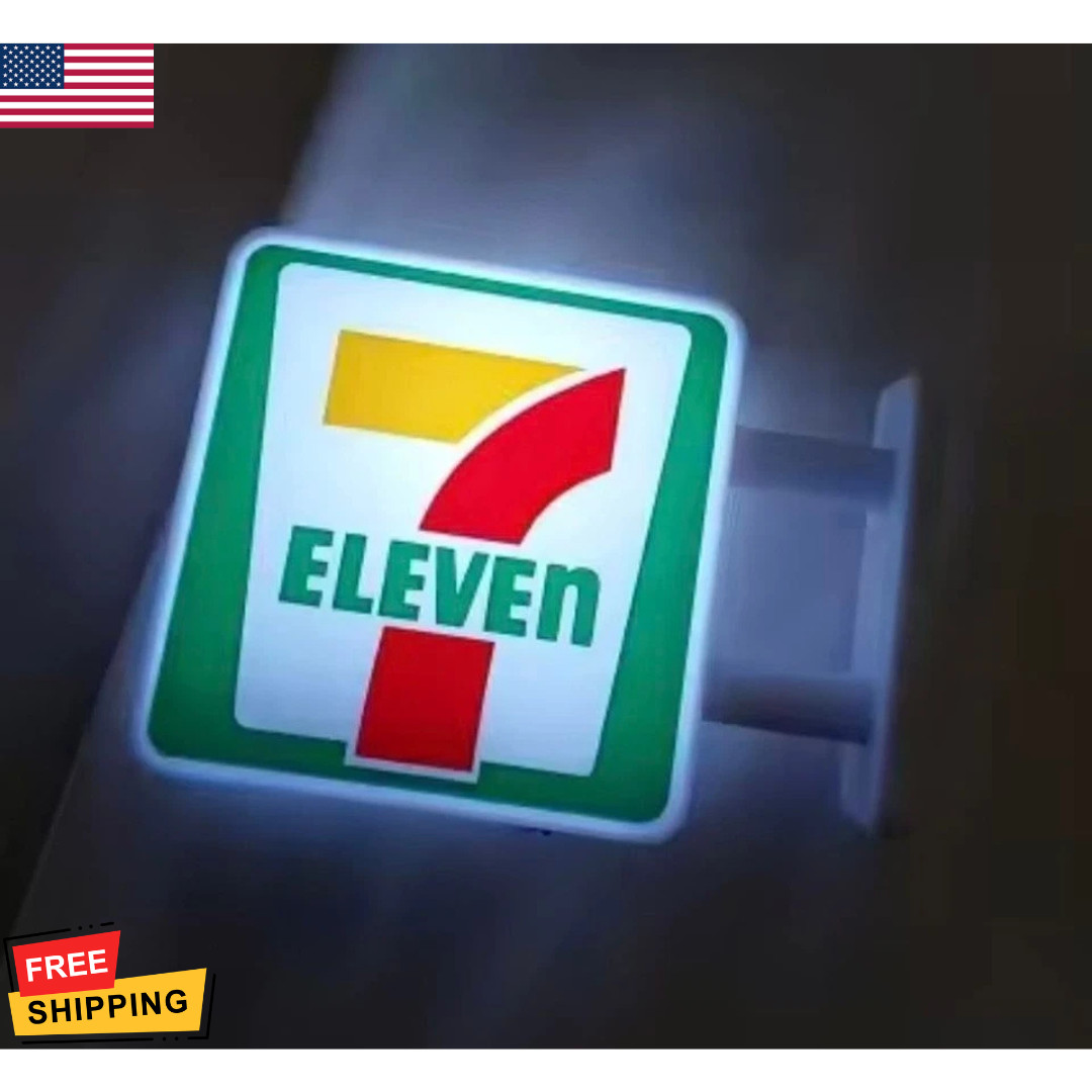 7-Eleven Miniature Light Sign Magnet Convenience Store Mini LED Sign New Japan