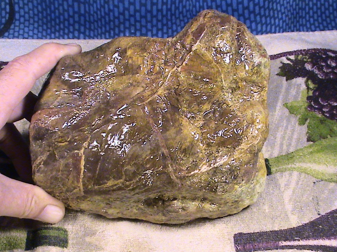 Chalcedony Picture Jasper Seam Agate #R401, Rough Lapidary Rock, 5 LBS, 11 OZ