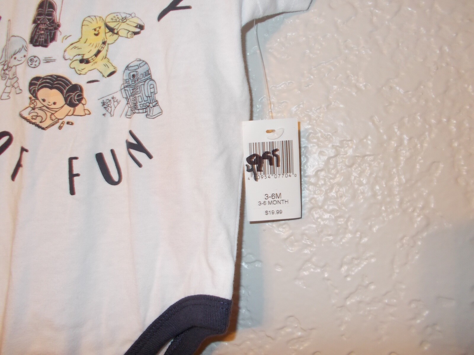 Disney Parks Star Wars A Galaxy of Fun White 1 Piece Size 3-6 Months