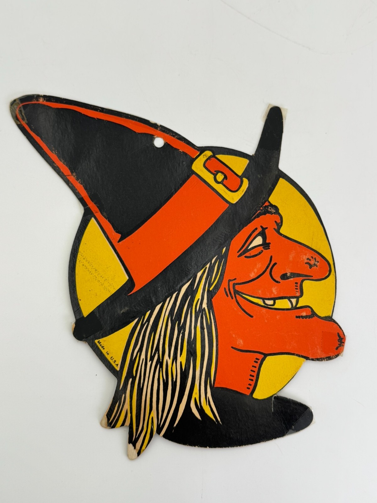 5 Vintage RETRO Styled BEISTLE embossed HALLOWEEN DECORATIONS Die-cut Cutouts