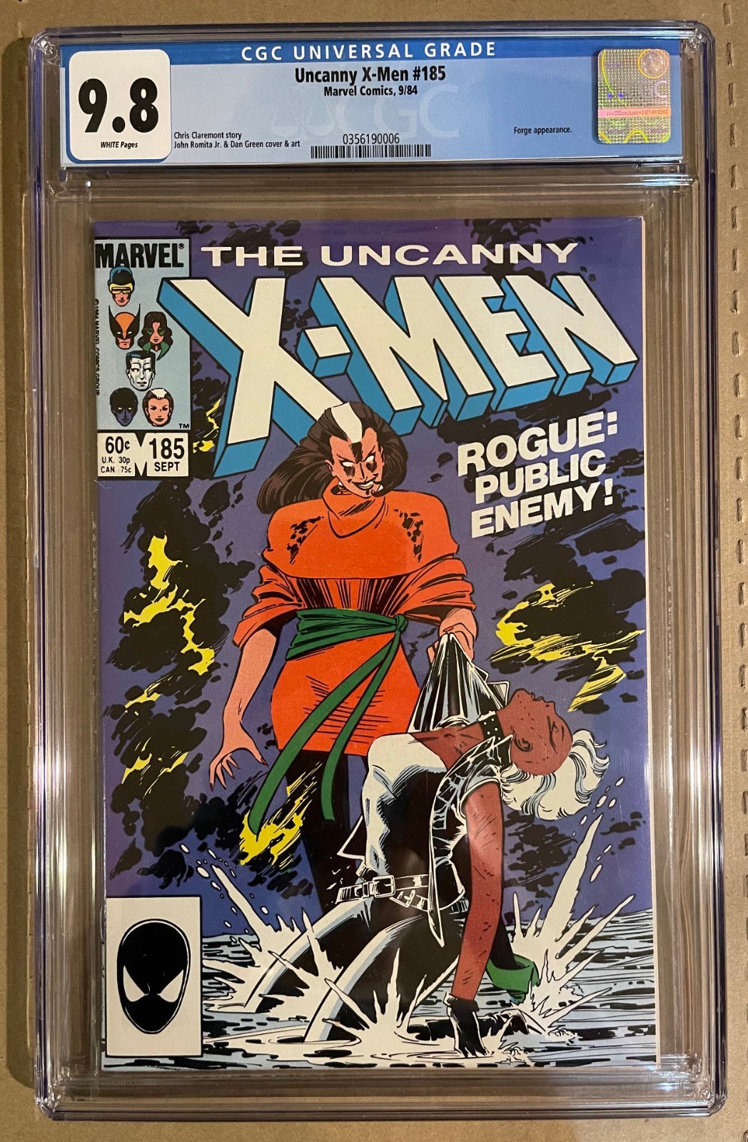 Uncanny X-Men #185 (Sep 1984, Marvel) CGC 9.8 NM/MT WP Rogue feature top census