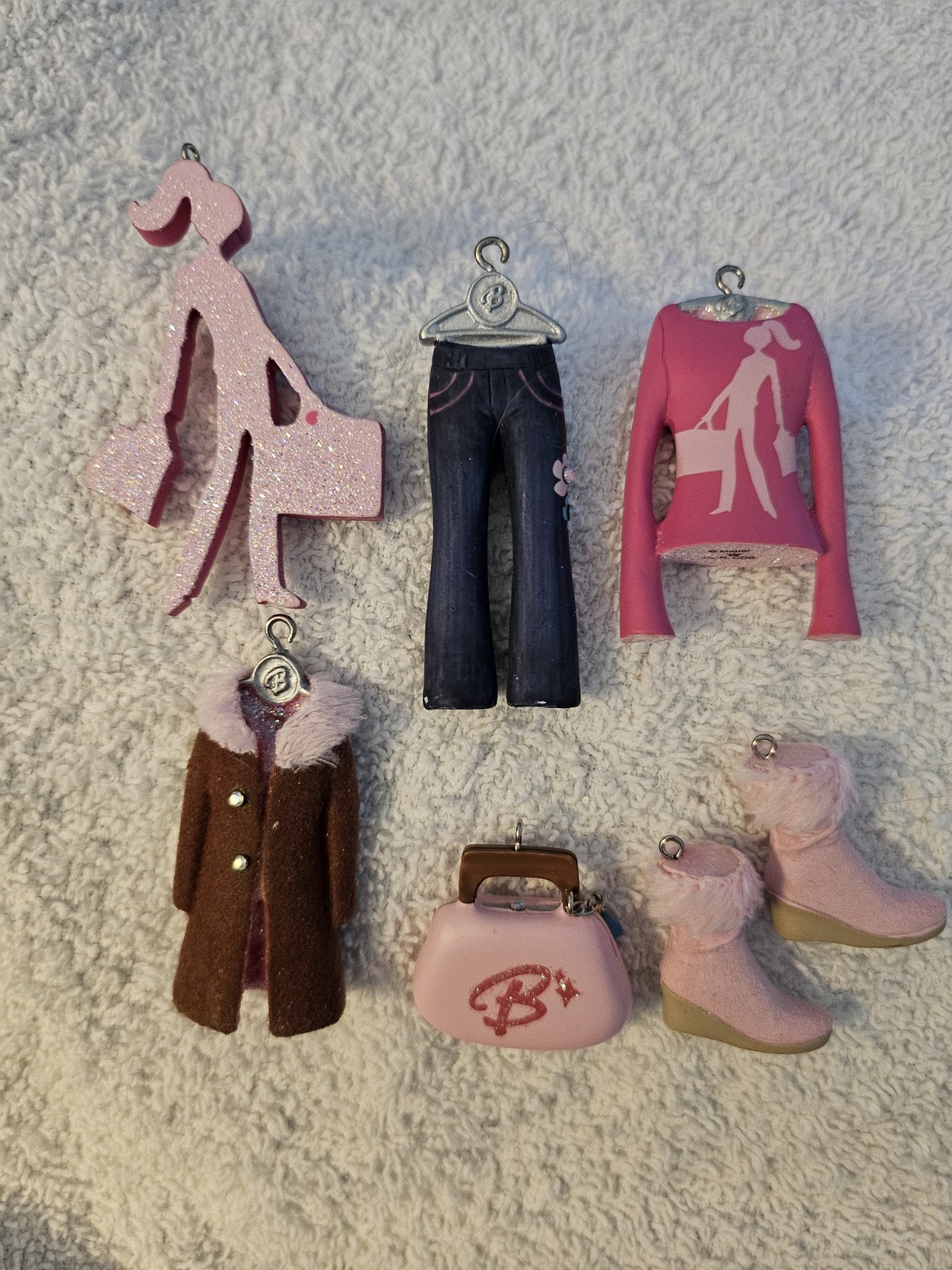 2006 Hallmark Ornament Barbie Fashion Minis Set of 6 Fashion Miniatures