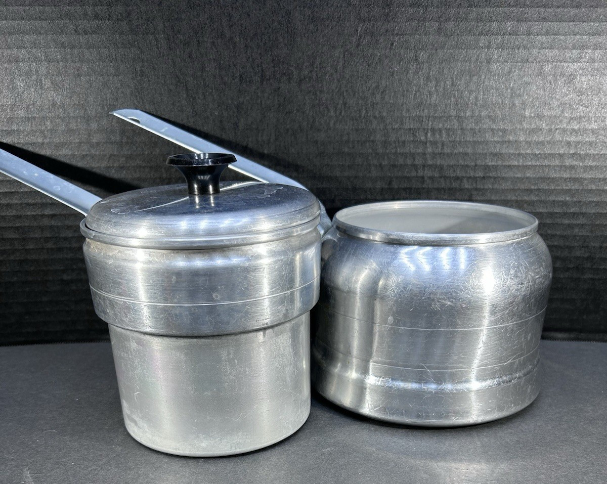 Aluminum Double Boiler by Comet The Popular Aluminum VTG 3-Piece Set
