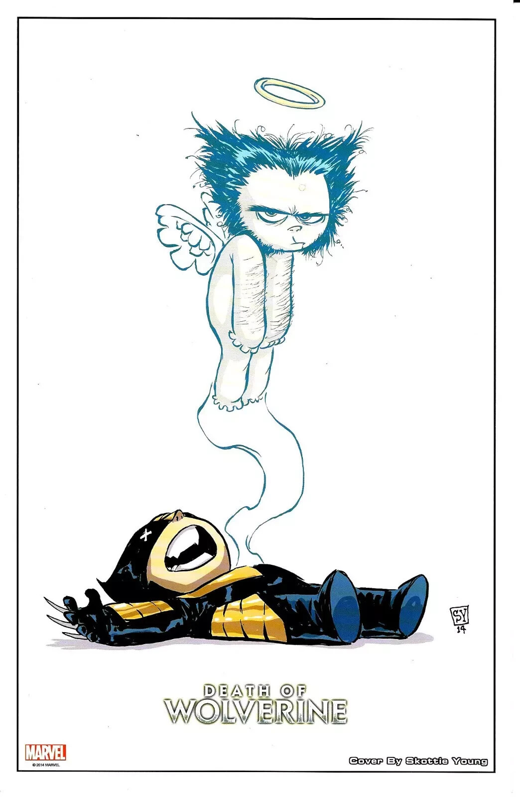 Death of Wolverine Art Print Skottie Young 2014 6 5/8 x 10 1/8 Lithograph a9