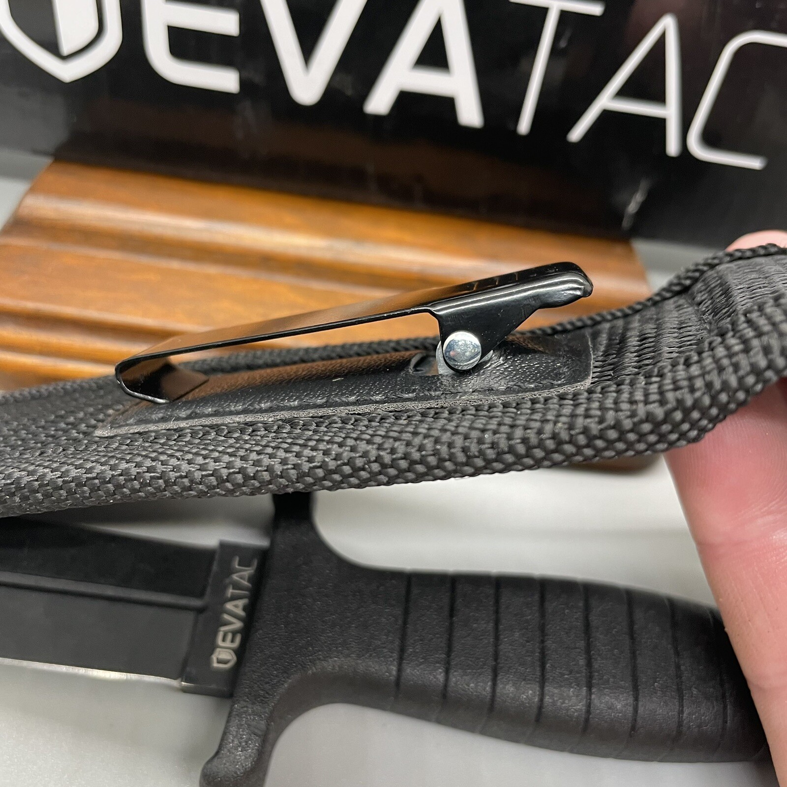 EVATAC, Black Collectable Fixed Blade Knife, Total Length 9 inches, Blade 4.5 in