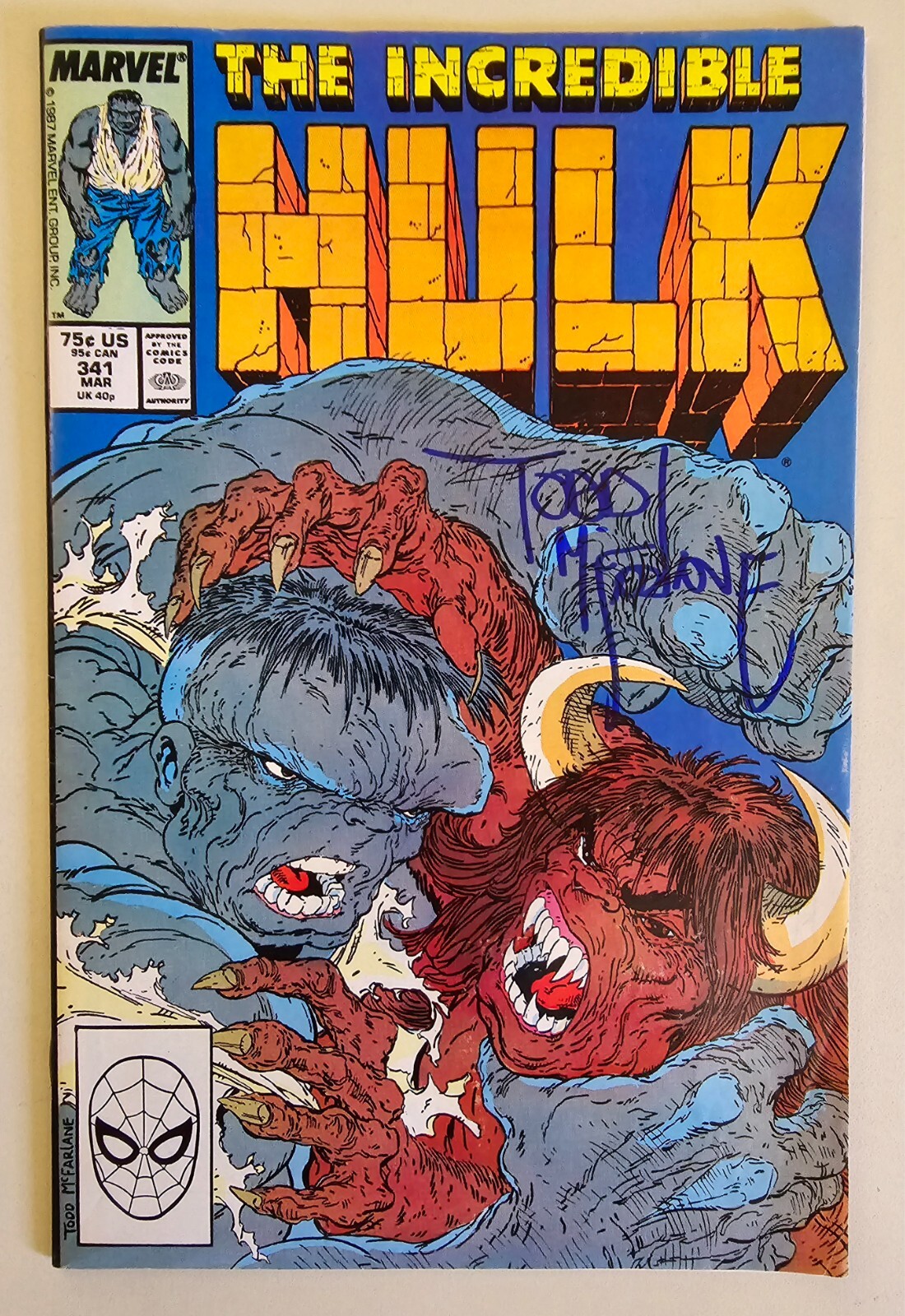 Incredible Hulk #341 & 342 Lot-2 Comic Books Signed Todd McFarlane SDCC 2024