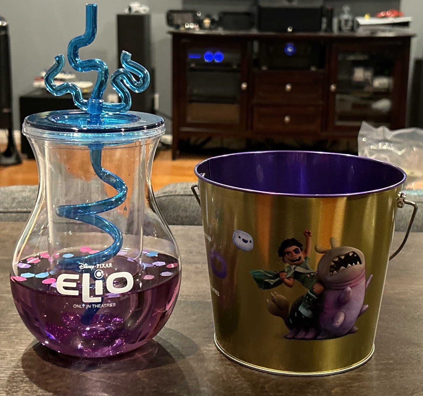 Disney Elio Bottle Cup Sipper & Popcorn Bucket AMC Exclusive NEW