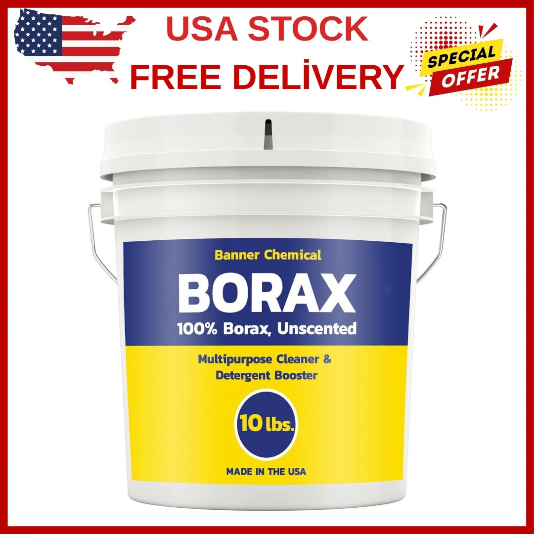Raw Borax (10 lbs) – 100% Pure, Unscented, Multi-Purpose Cleaner & Detergent…