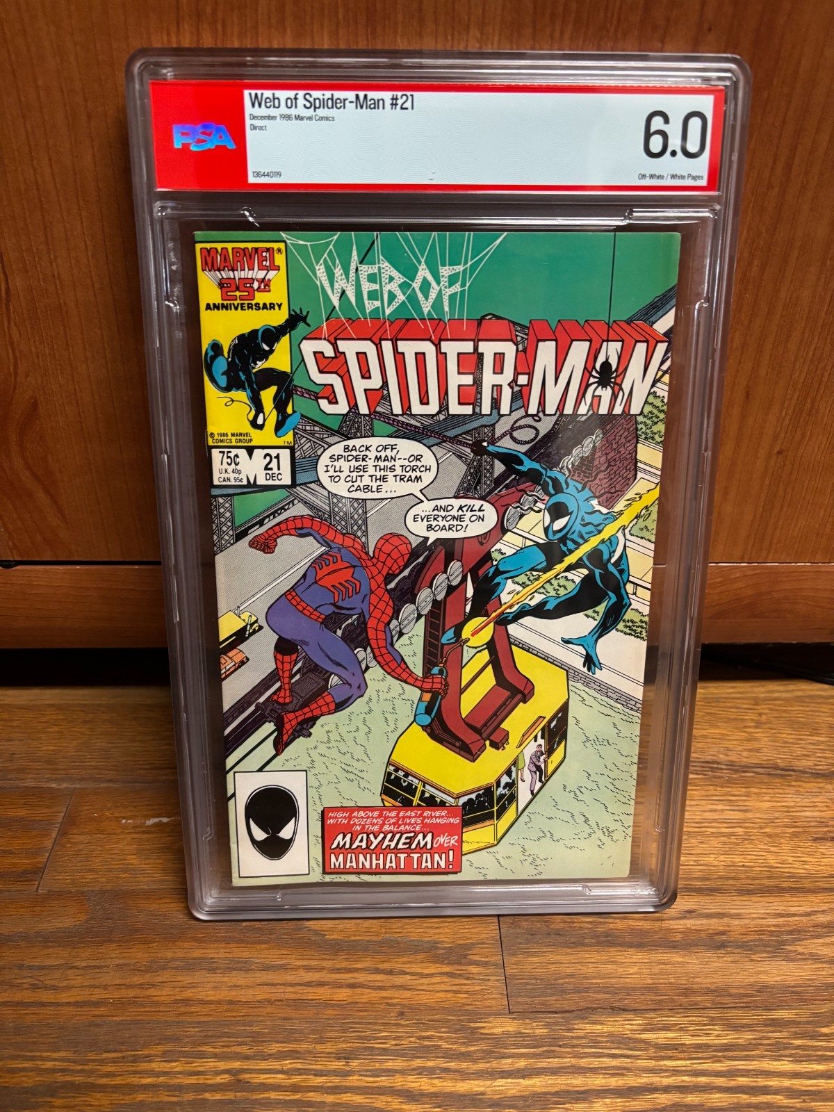 Web of Spider-Man #21 December 1986 Marvel Comics Direct PSA 6.0