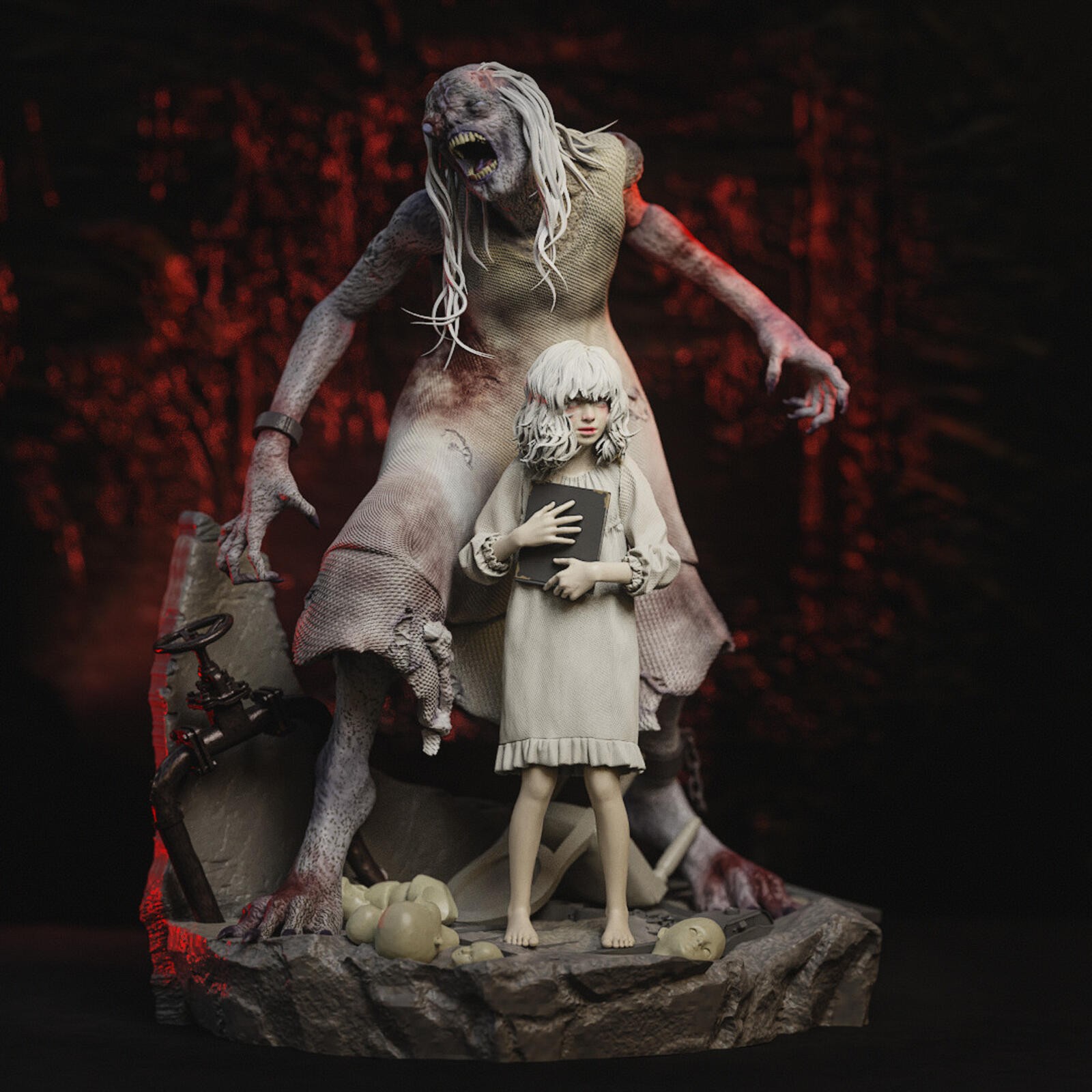 Emily and The Girl | Resident Evil Requiem | High Quality UNPAINTED Resin Kit