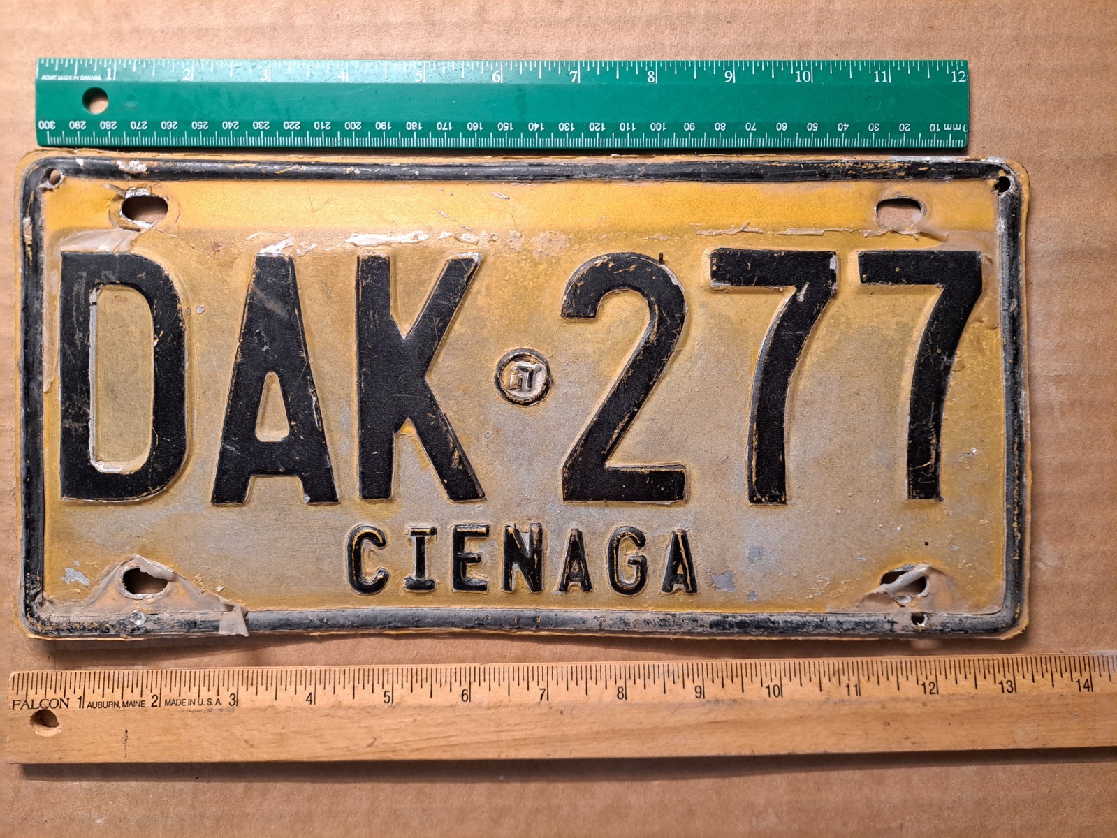 License Plate, South America, Colombia Municipality: Cienaga Passenger, DAK 277