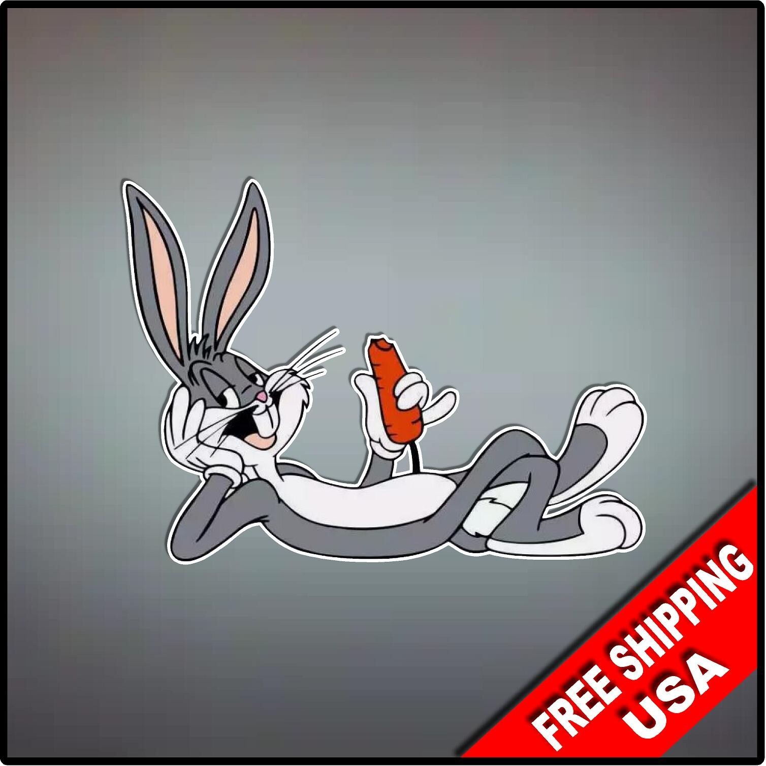 Bugs Bunny Looney Toons Cartoon Vinyl Decal 80’s Nostalgic 5″ x 3.7″ Car Locker