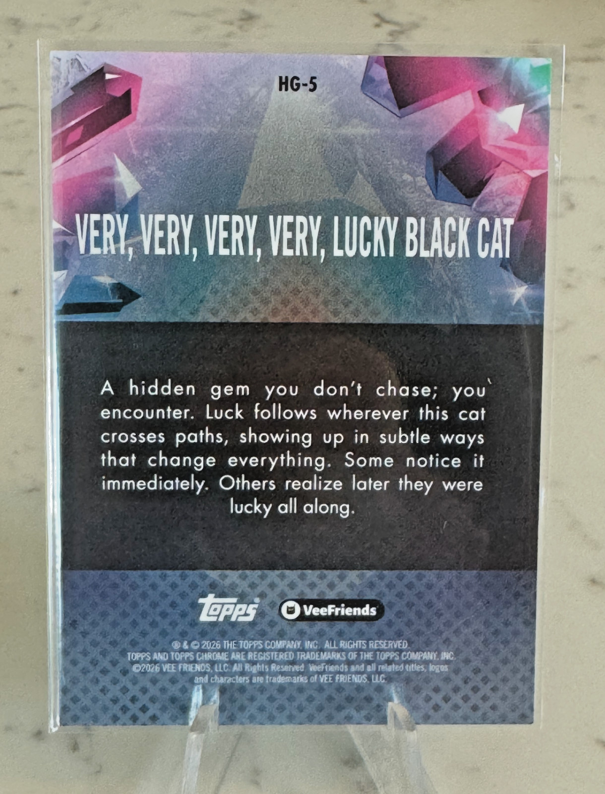 2026 Veefriends Topps Chrome Sapphire – Lucky Black Cat EMERALD HIDDEN GEM !!!!!
