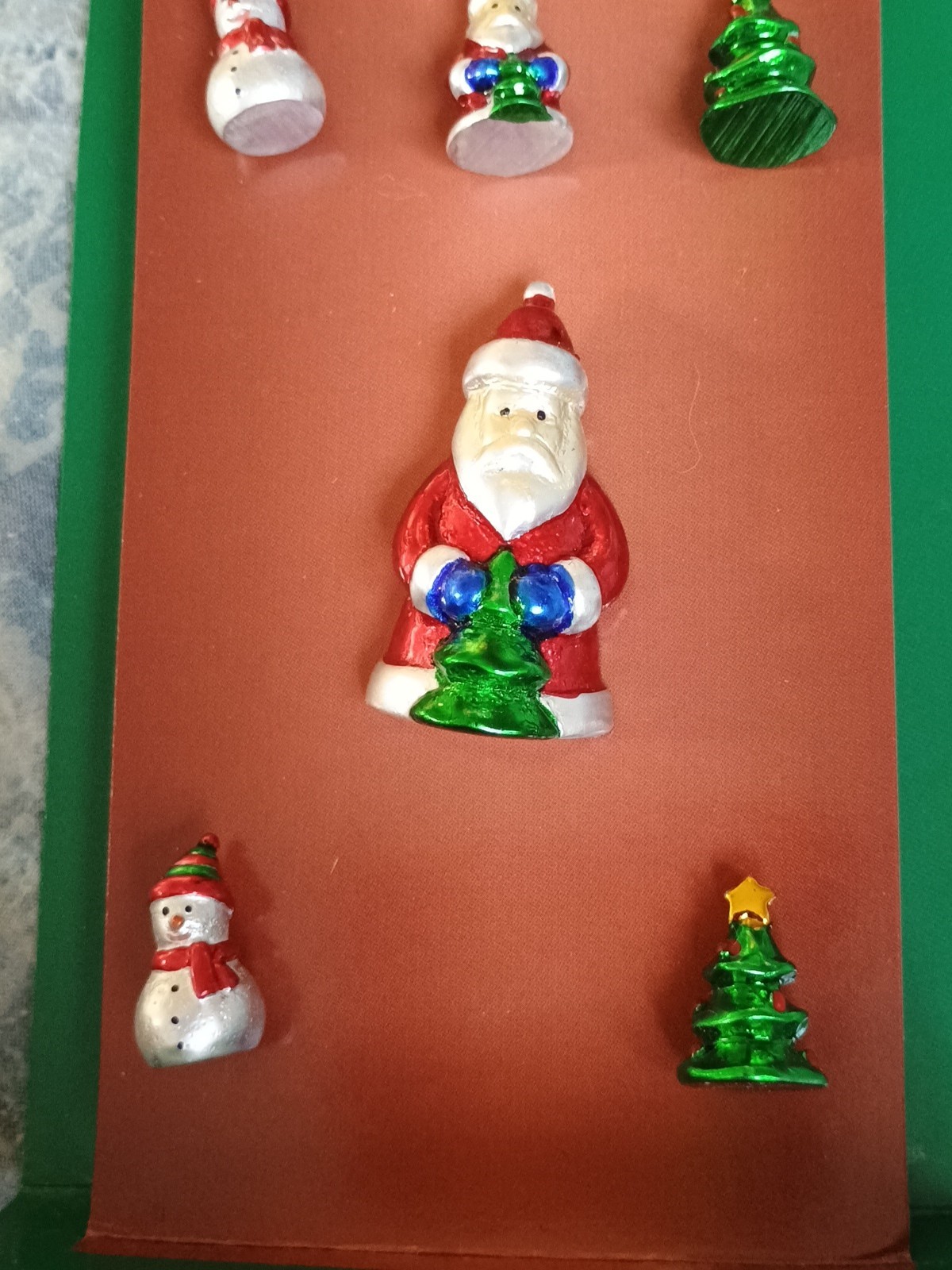 6 Heirloom Christmas Candle Pins Holiday Decor Boston Warehouse Vtg