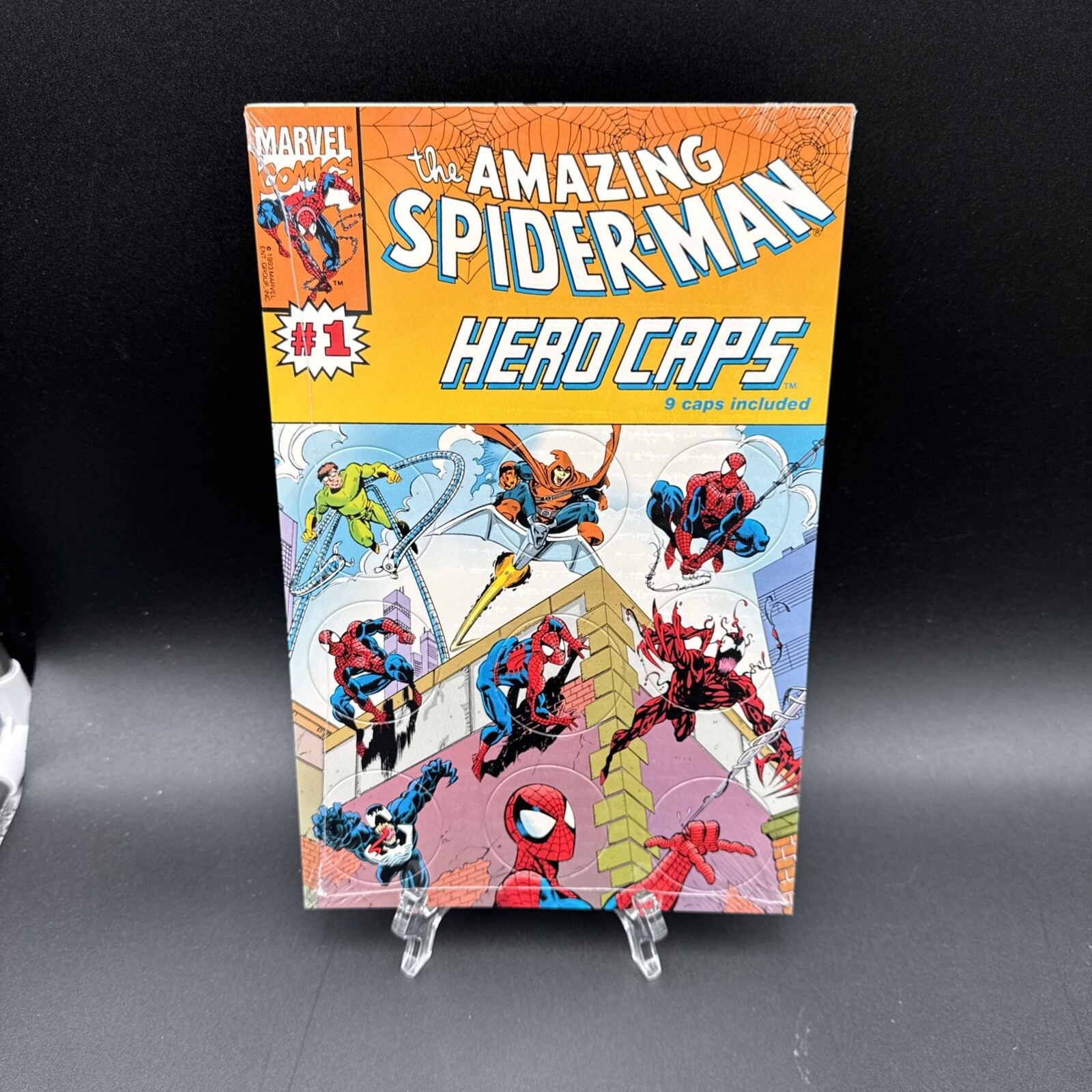 1993 Marvel Comics the Amazing Spider-Man HERO CAPS 1-9 Venom Brand New Sealed