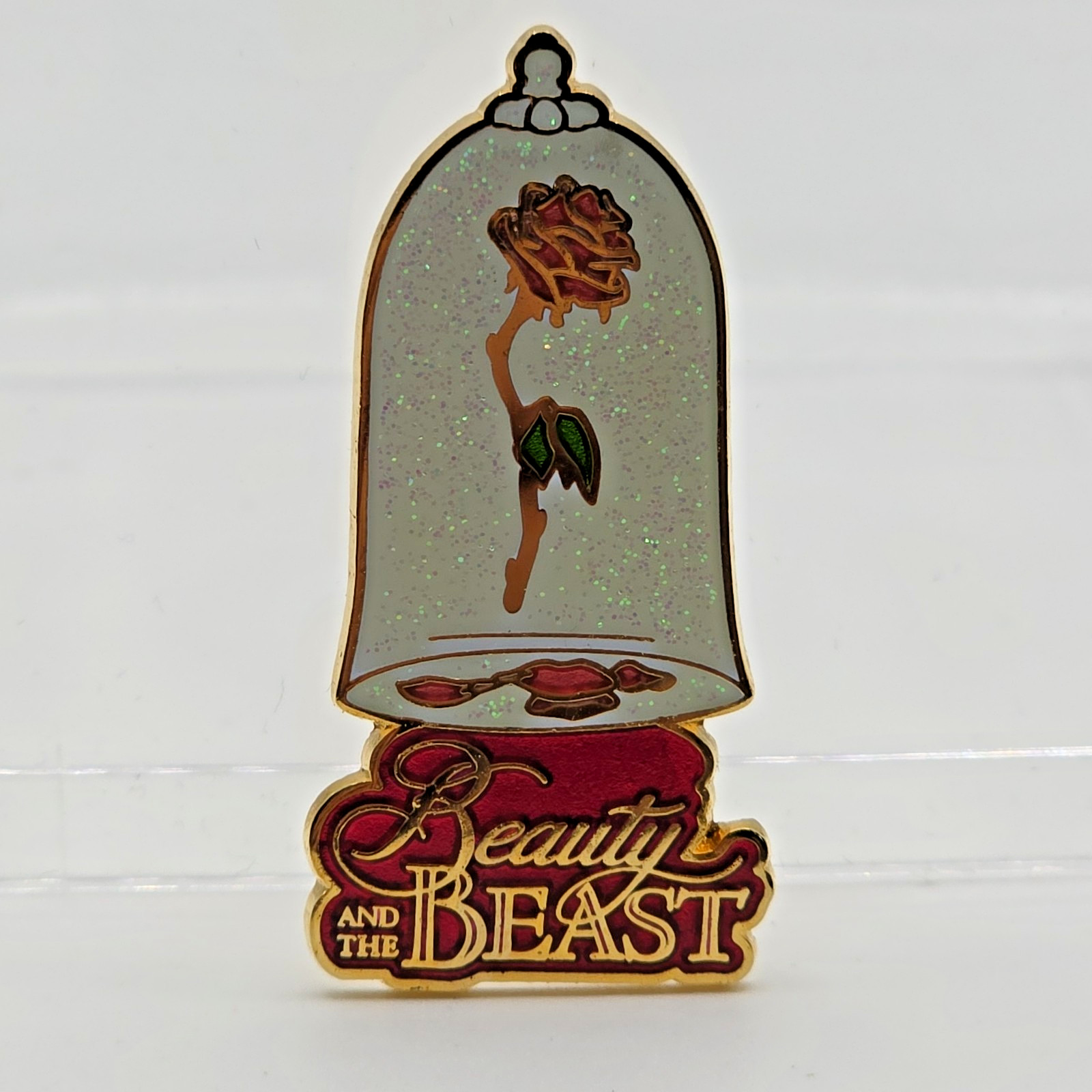 Disney DSF pin LE 300 Beauty and the Beast ROSE in glass dome 2010