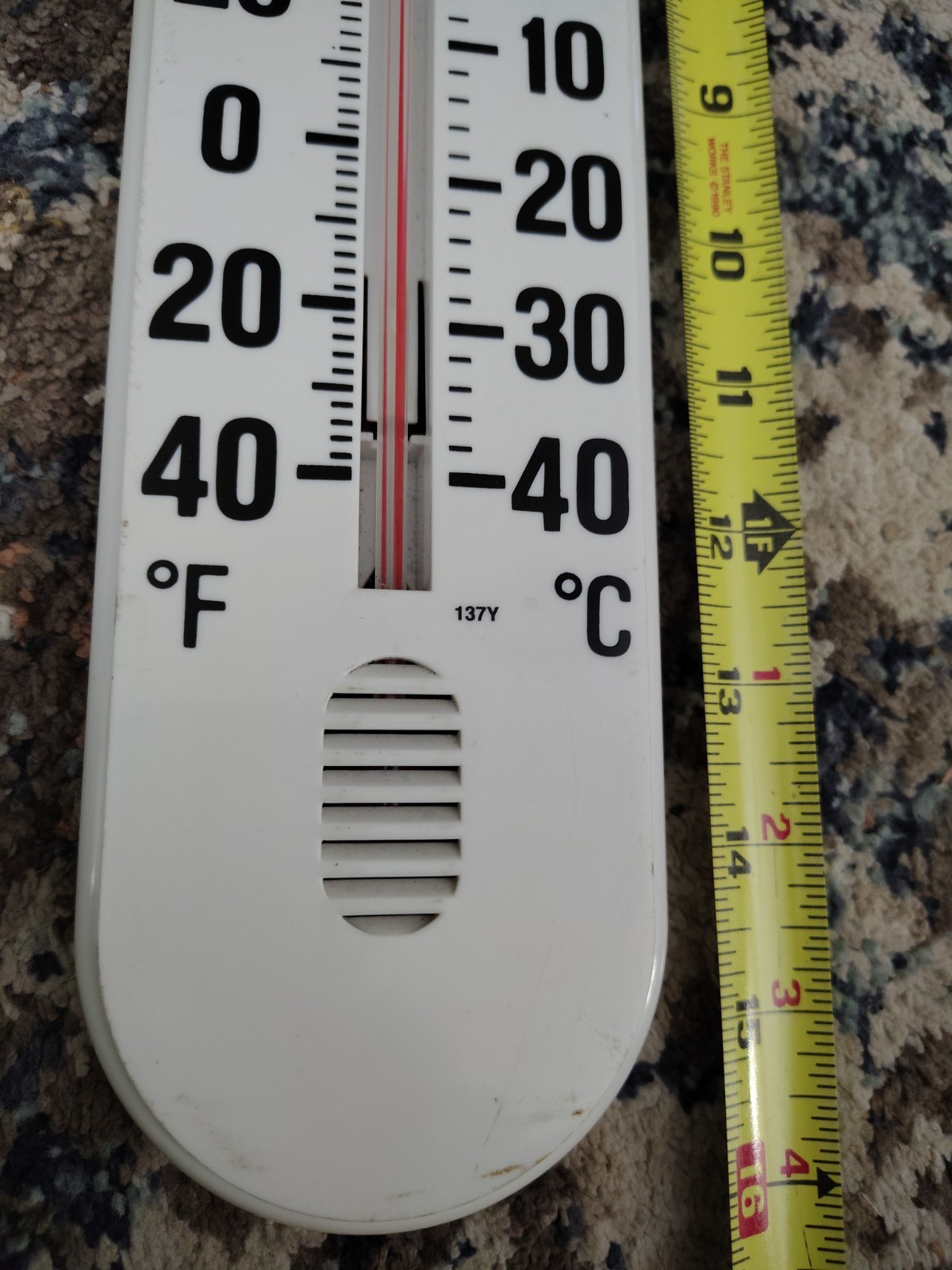 Vintage Taylor 16″ Motorcraft Ford Thermometer Lightweight Plastic.