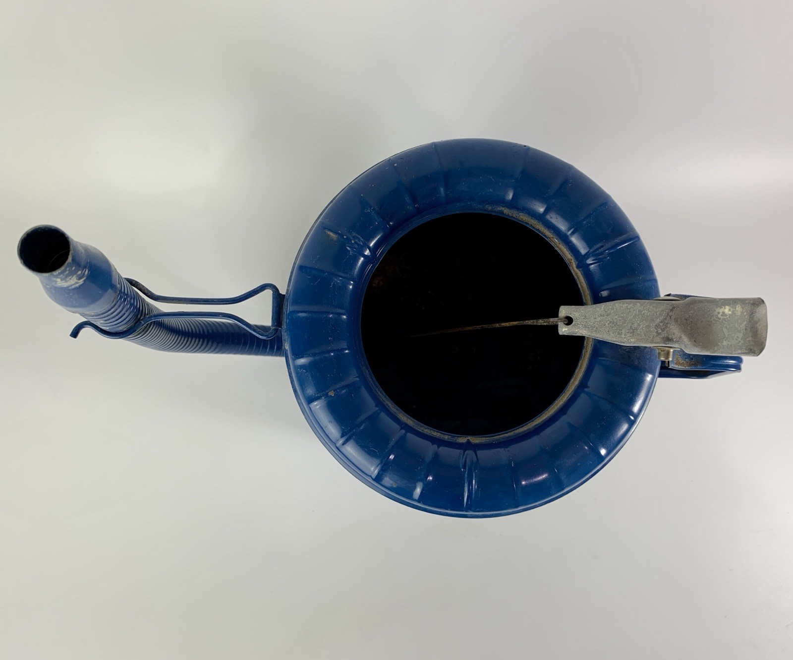 Vintage Blue SWINGSPOUT Oil Can – Gallon size w/Flex Spout Dispenser Nozzle