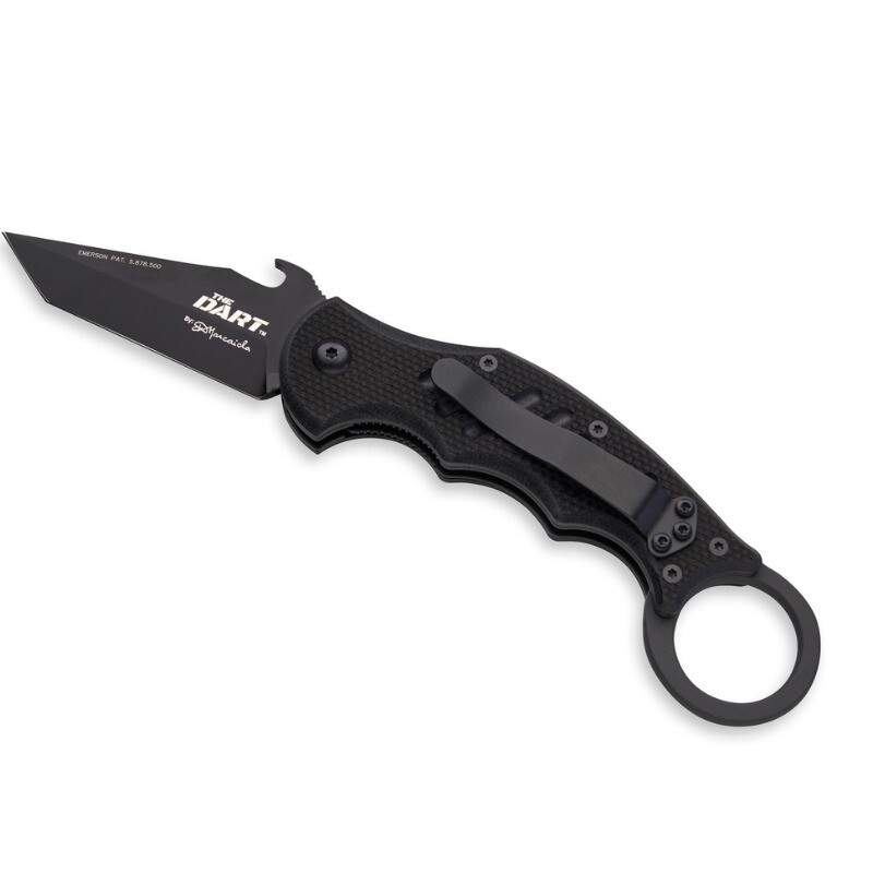 Fox Dart 597 Folding Knife 2.5″ N690Co Stainless Steel Karambit Blade Black G10