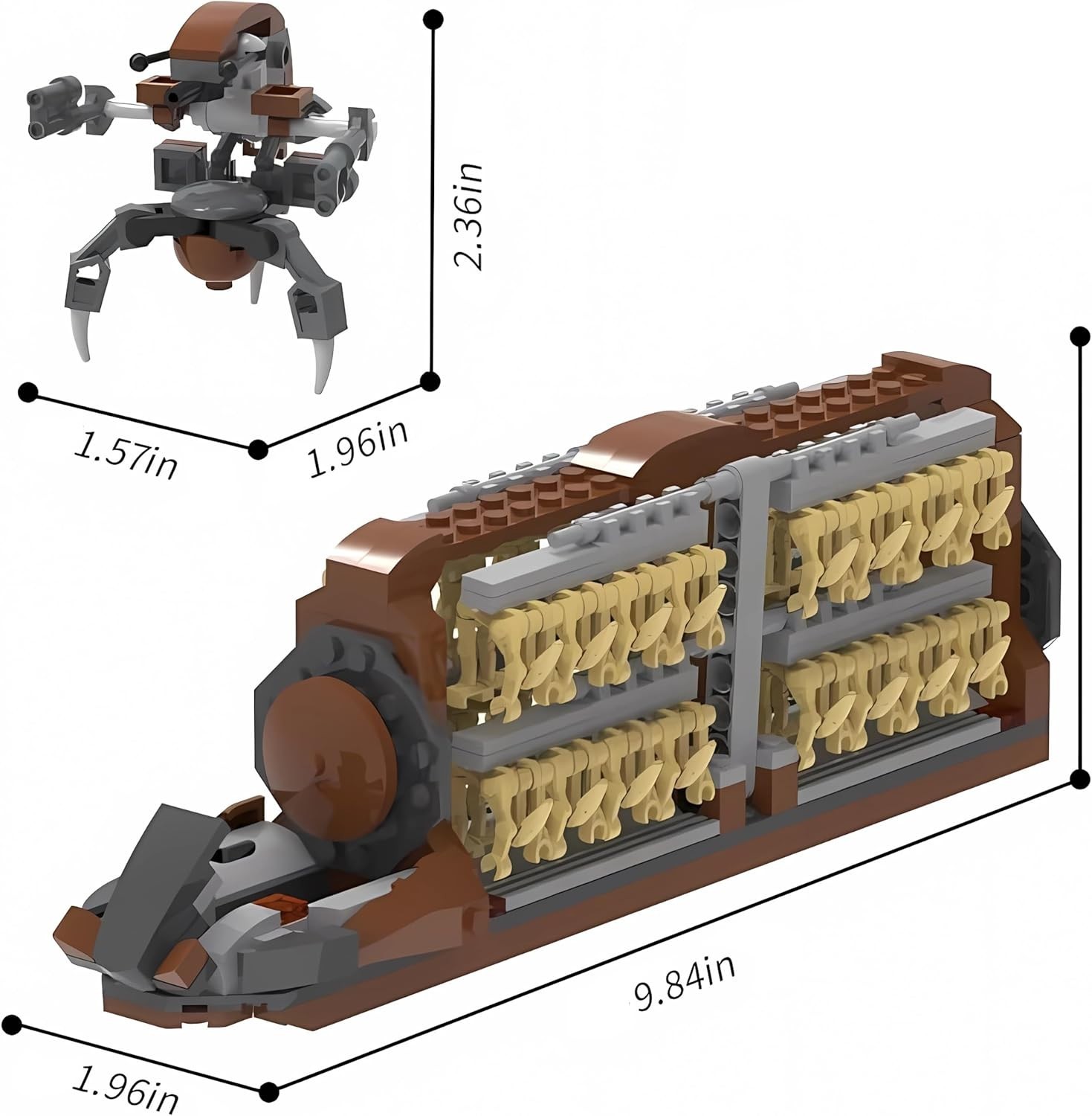 Platoon Attack Craft Building Set,Battle Droid Army Clone Soldiers Troop Carrier