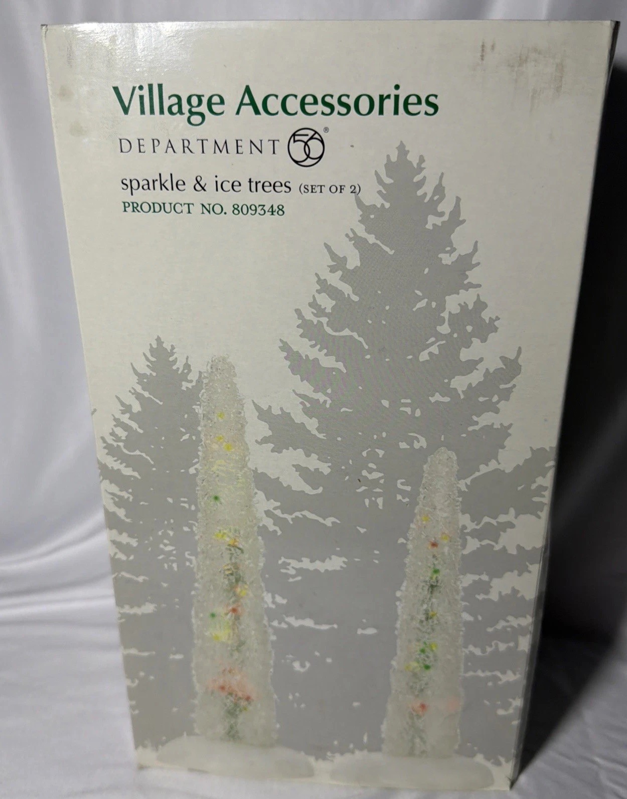 Department 56 Village Accessories Sparkle & Ice Trees Set of 2