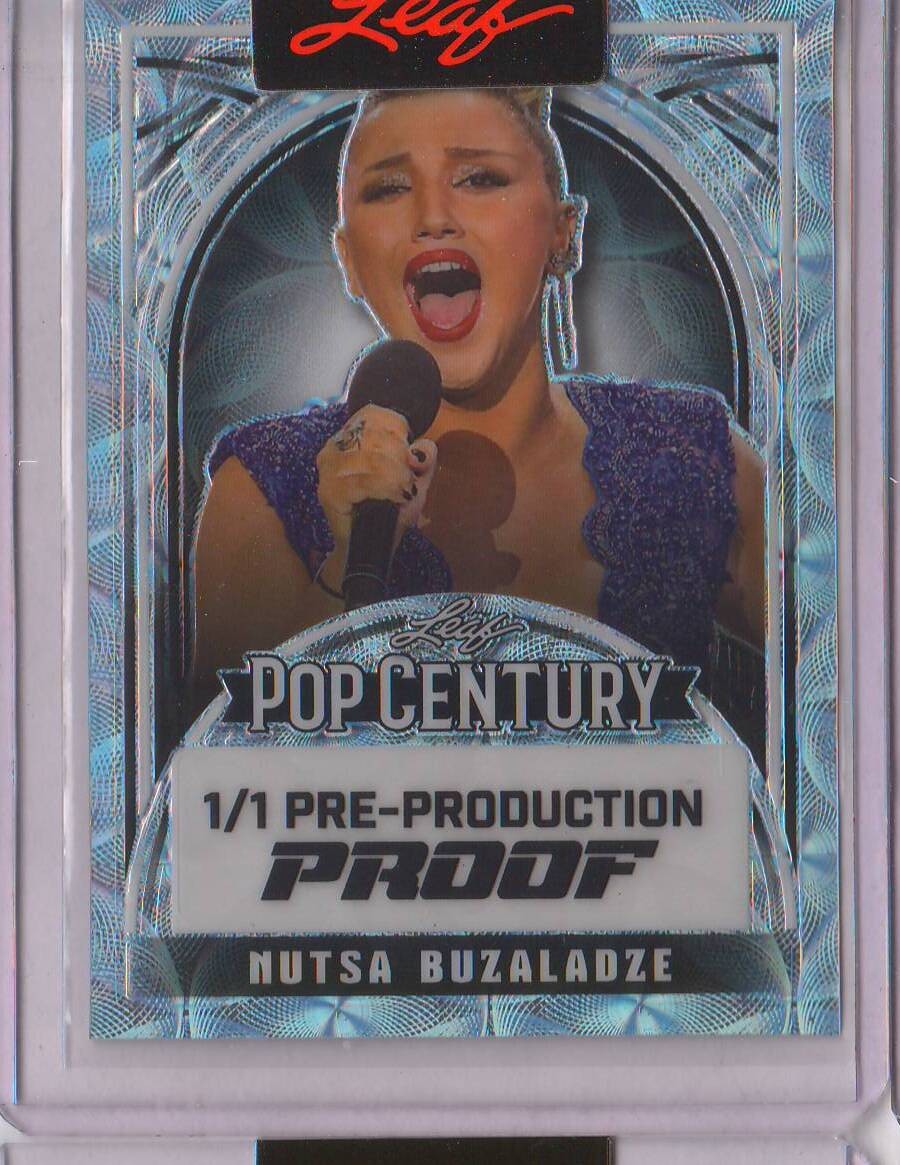 Nutsa Buzaladze 2024 Leaf Metal Pop Century 1/1 Pre-Production Proof Sil Kalaid