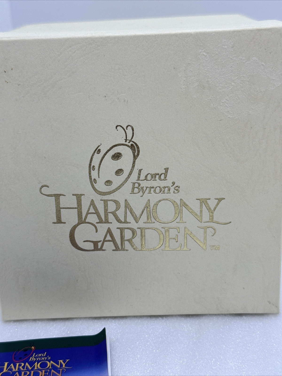 1999 Lord Byron’s Harmony Garden Ladybug LOTUS Crushed Marble Sculpture Trinket