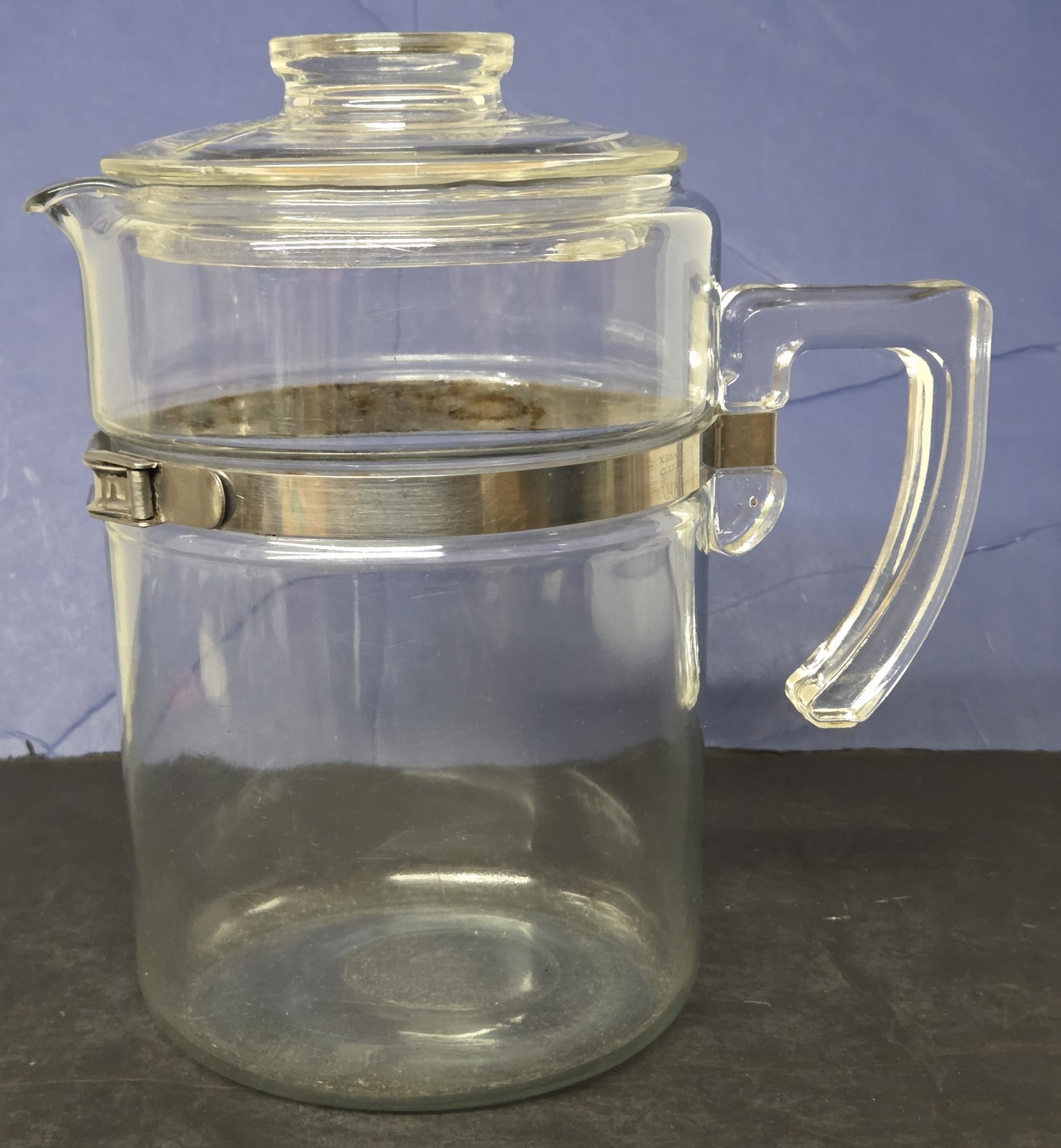 Vintage Pyrex Stove Top Coffee Pot Percolator 9 Cup 7829.B Pot & Lid Only