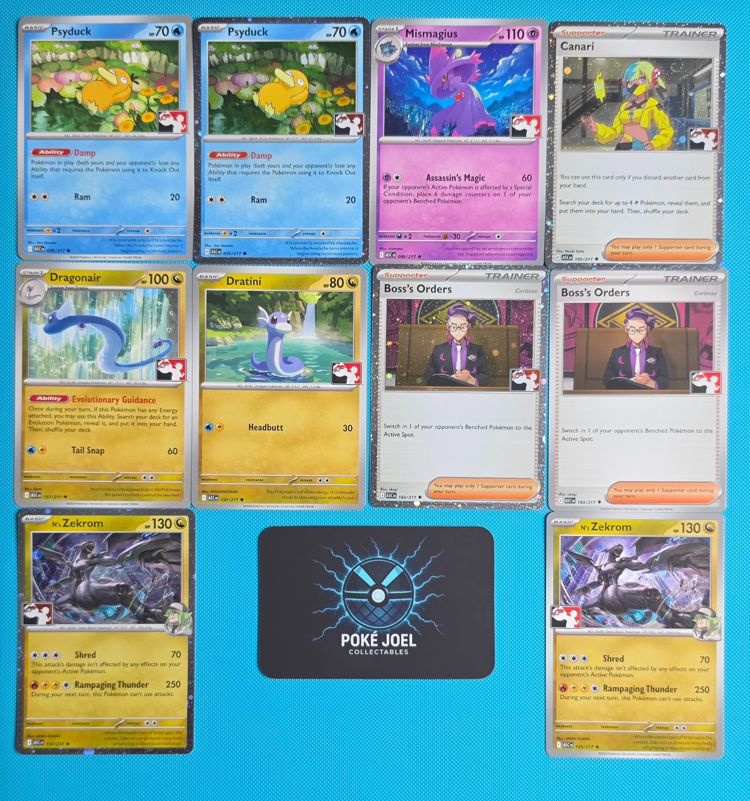 All 10 Ascended Heroes cards from Prize series 9 Play! Stamped complete Base set