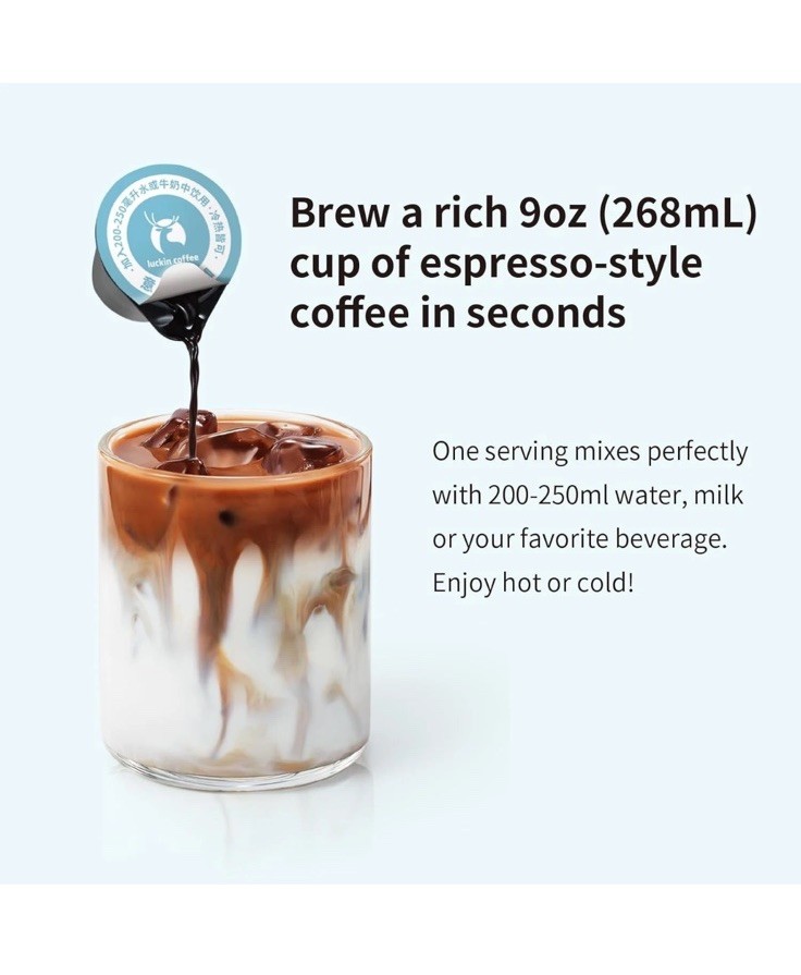 Luckin Sugar-Free Coffee Concentrate (36 count) Espresso Instant Coffee – 2 Pack