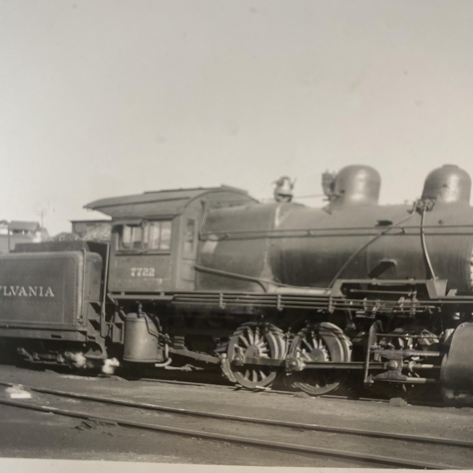 Vtg Pennsylvania Railroad Steam Locomotive 7722 Photo 4.5×2.75 B&W Original