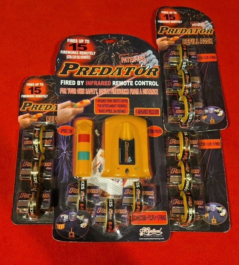 💥 FIREWORKS Predator REMOTE CONTROL Firing System Infrared + 3 REFILL NEW NOS