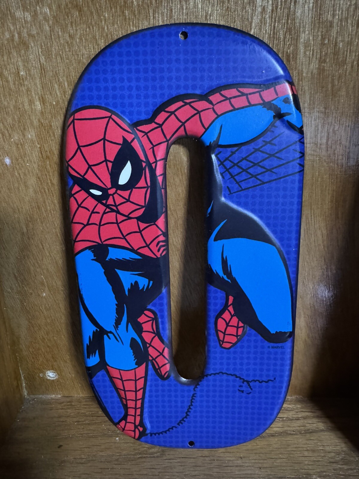 Open Road Brands Superhero Marvel Spider-man Letter “O” Wall Metal Decor 5″x10″