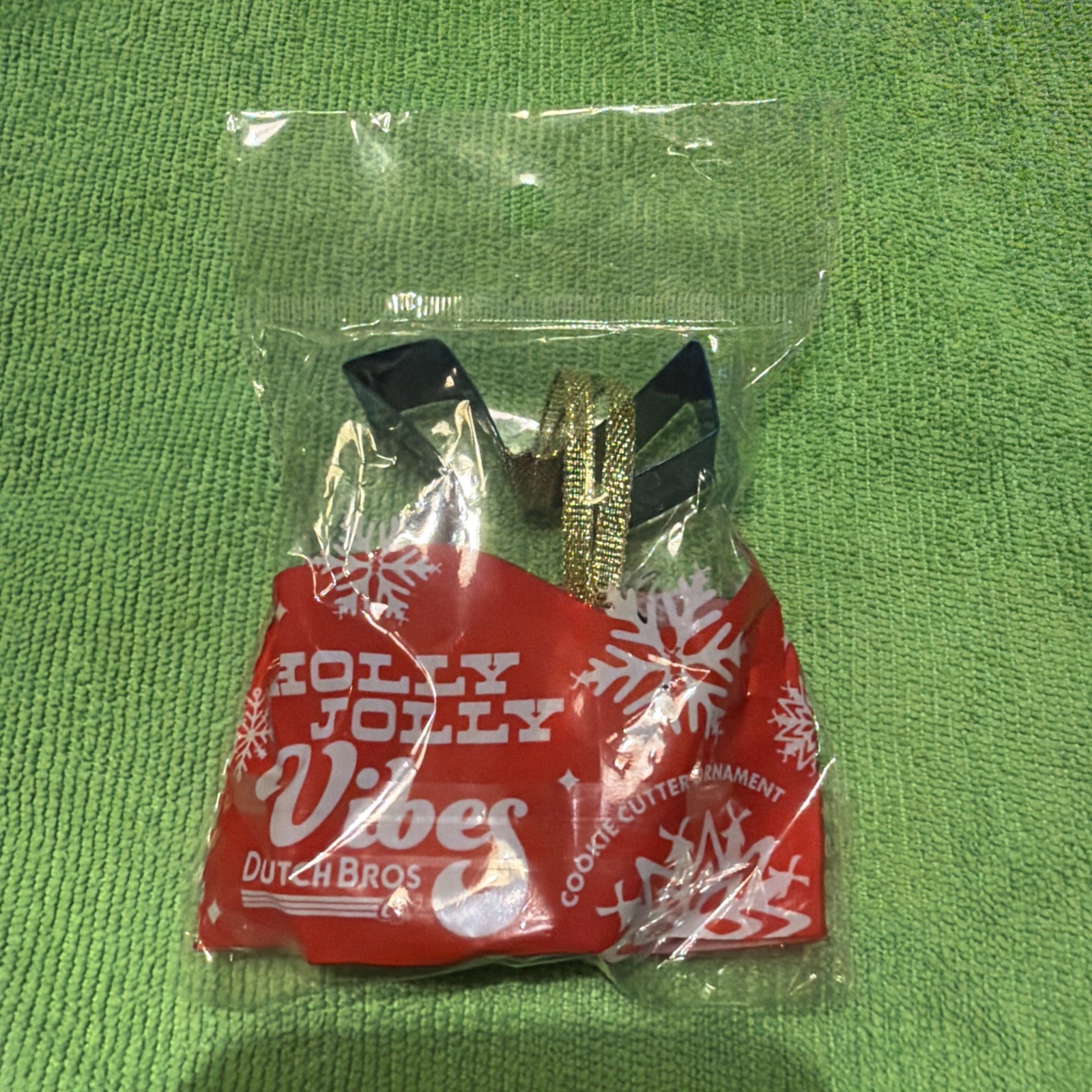 Dutch Bros Limited Edition “Holly Jolly Vibes” Windmill Cookie Cutter Ornament.