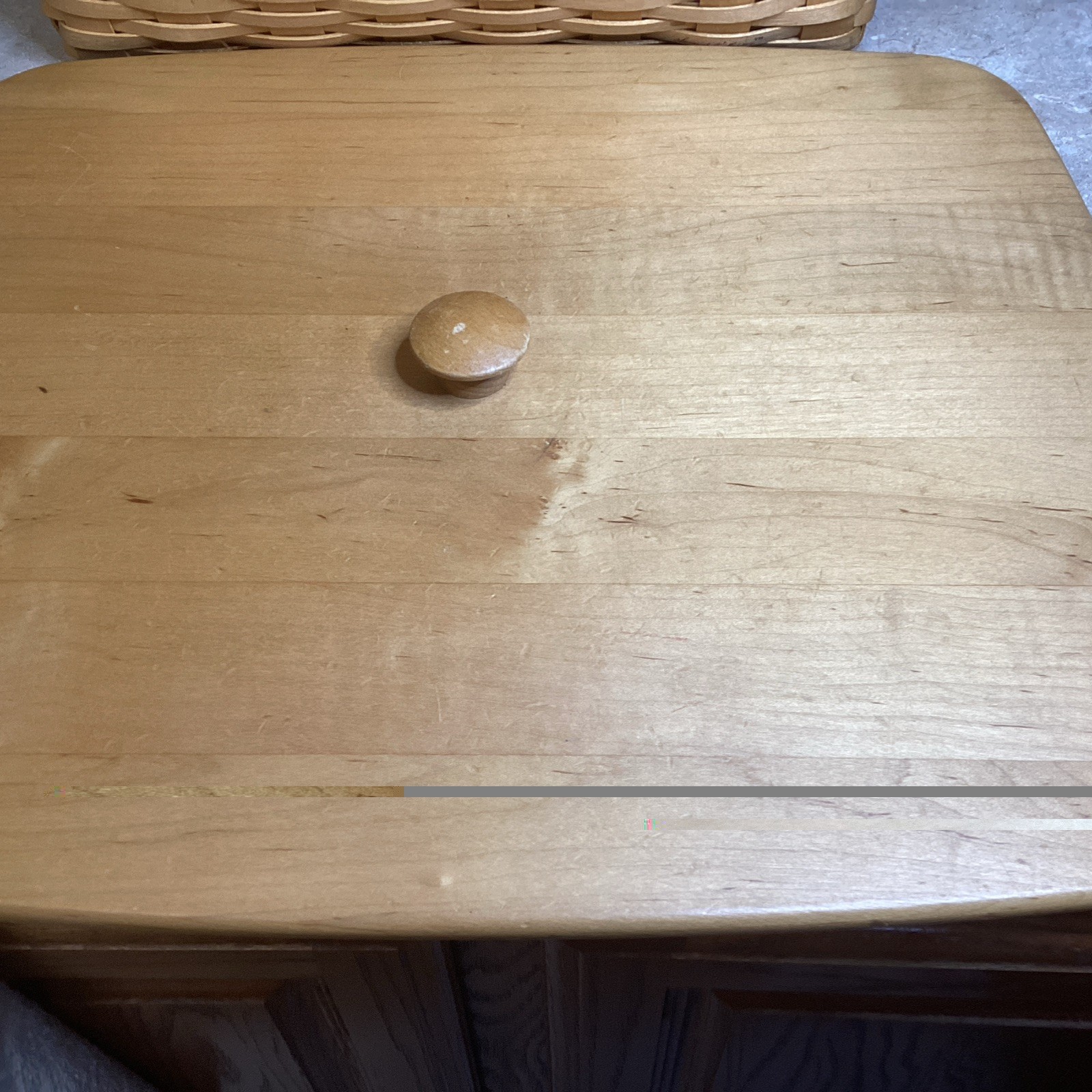 Longaberger 1995 Large Picnic Basket w/ Wood Lid 16x14x12” Tall