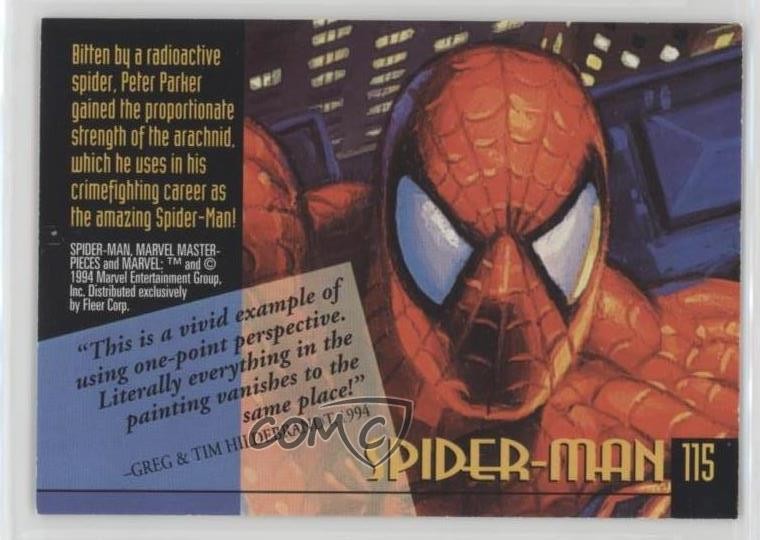 1994 Fleer Marvel Masterpieces Gold Foil Signature Series Spider-Man #115 0g5m
